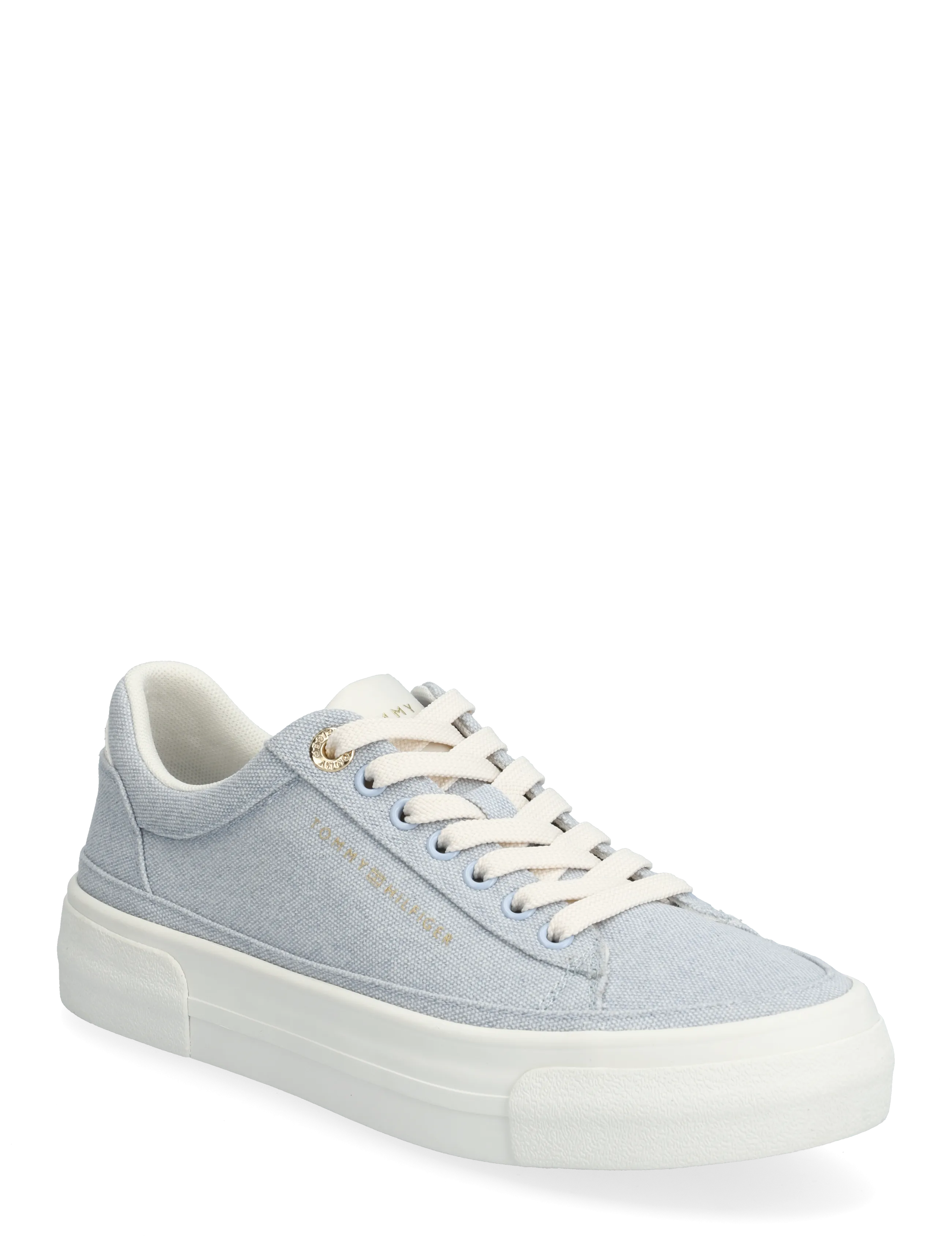 Tommy Hilfiger TH FOXING PLATFORM WASHED CANVAS - Sneakers - BREEZY BLUE / blue