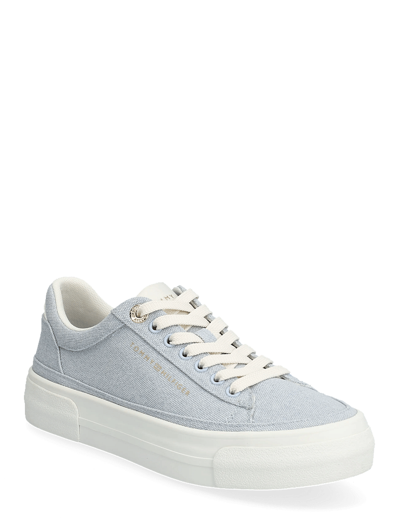 Tommy Hilfiger - TH FOXING PLATFORM WASHED CANVAS - låga sneakers - breezy blue - 0