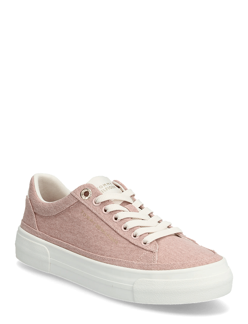 Tommy Hilfiger - TH FOXING PLATFORM WASHED CANVAS - låga sneakers - foggy pink - 0