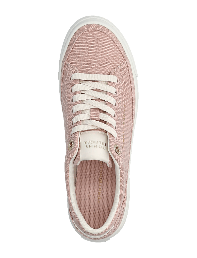 Tommy Hilfiger - TH FOXING PLATFORM WASHED CANVAS - låga sneakers - foggy pink - 3
