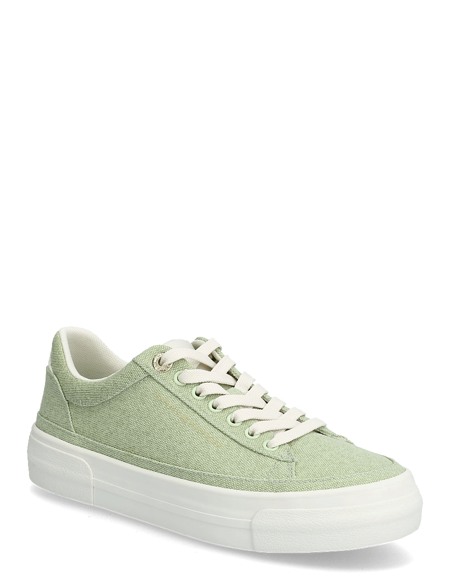 Tommy Hilfiger - TH FOXING PLATFORM WASHED CANVAS - lave sneakers - gentle jade - 0