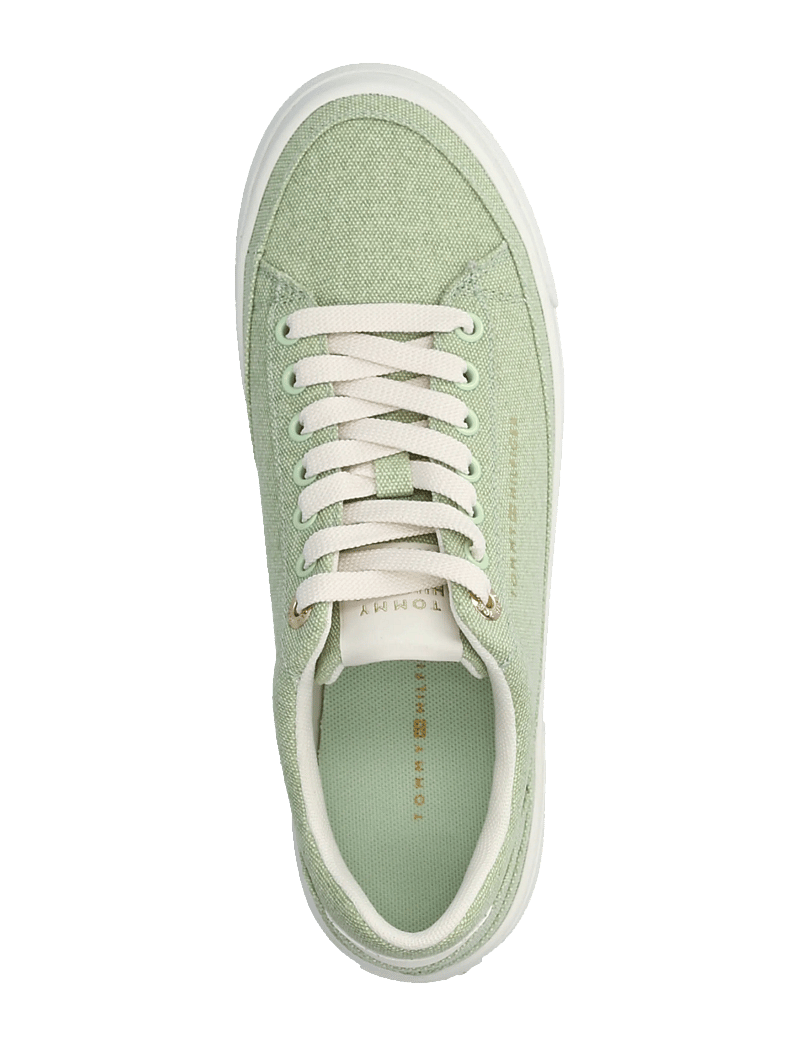Tommy Hilfiger - TH FOXING PLATFORM WASHED CANVAS - lave sneakers - gentle jade - 3