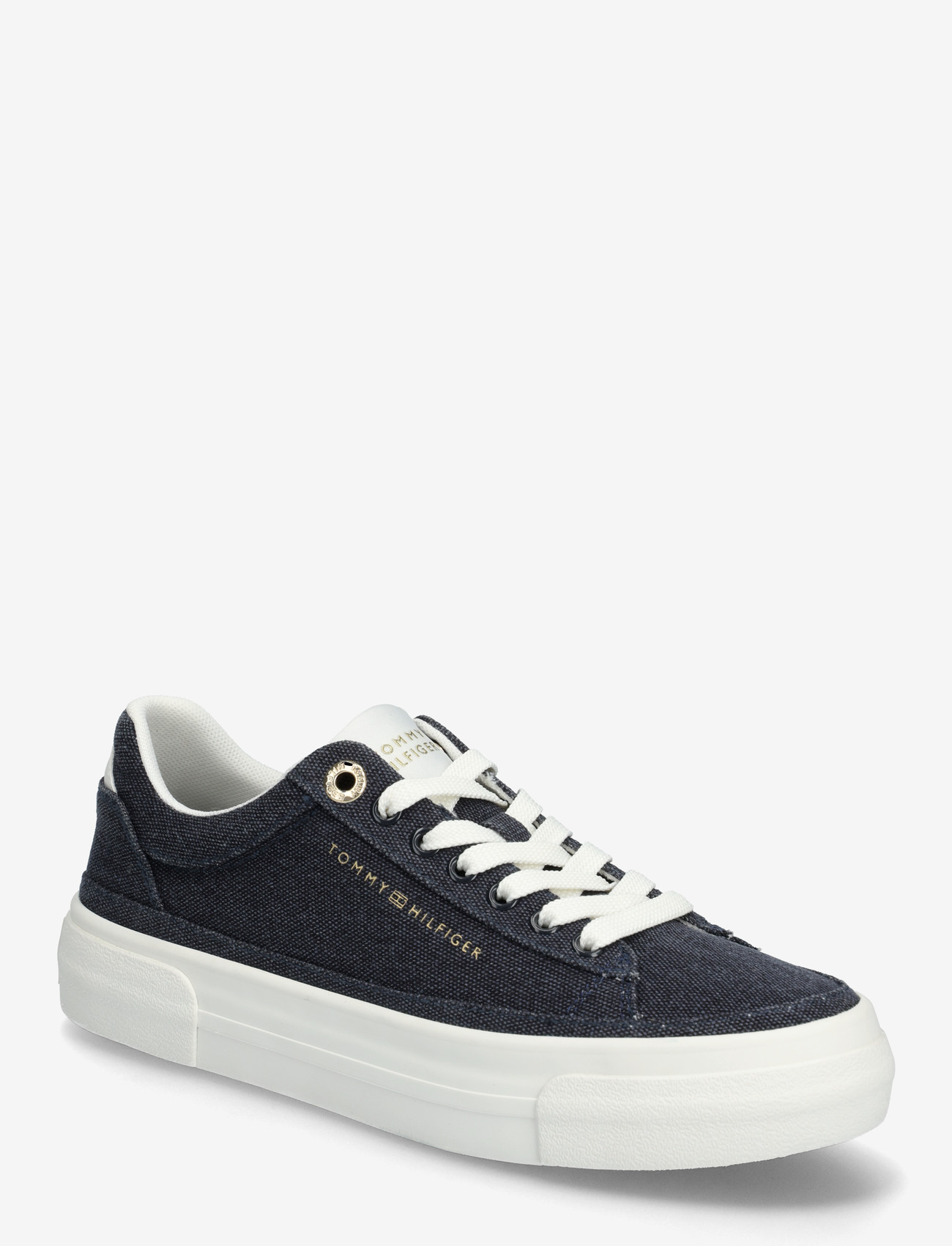 Tommy Hilfiger - TH FOXING PLATFORM WASHED CANVAS - låga sneakers - space blue - 0