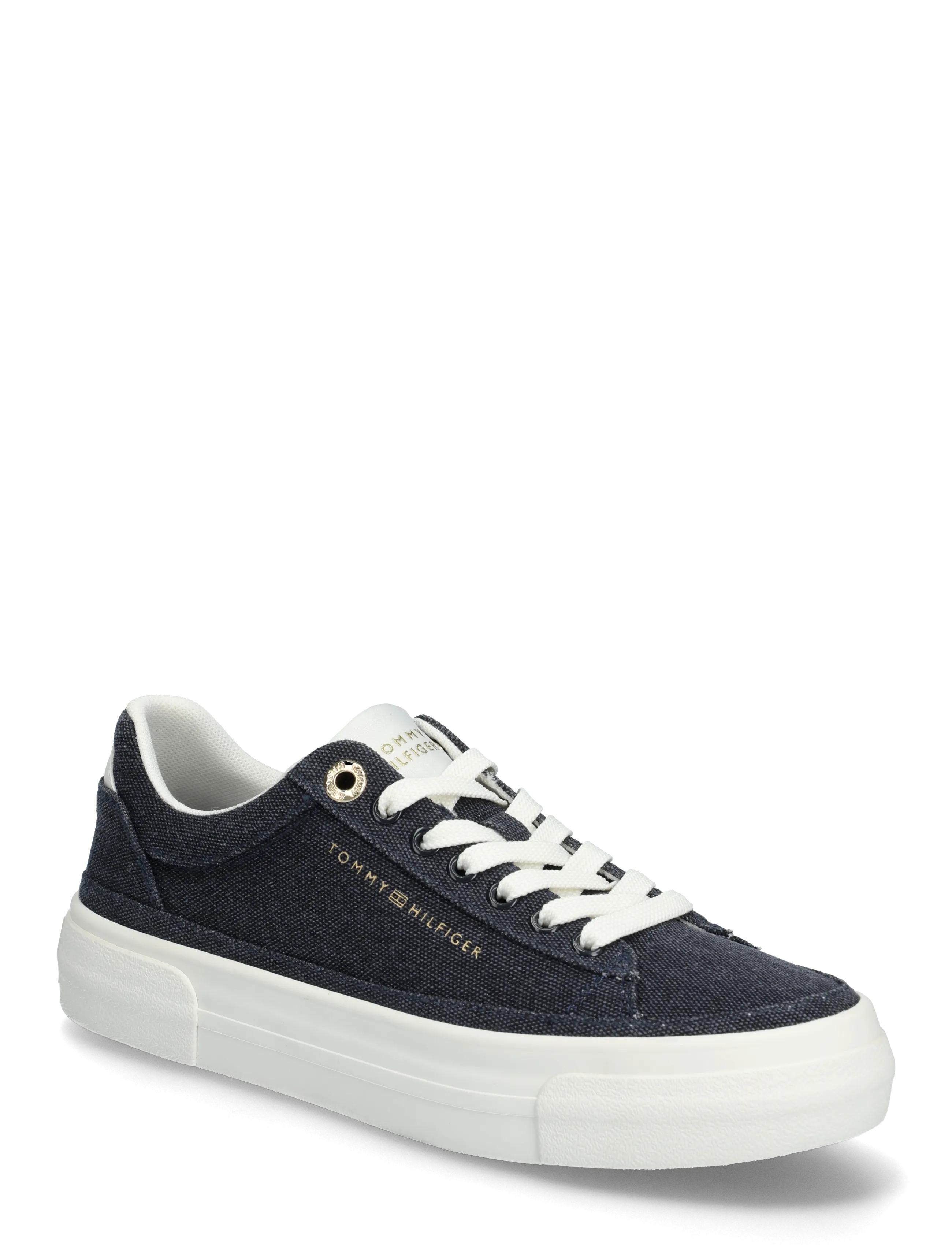 Tommy Hilfiger TH FOXING PLATFORM WASHED CANVAS - Sneakers - SPACE BLUE / navy