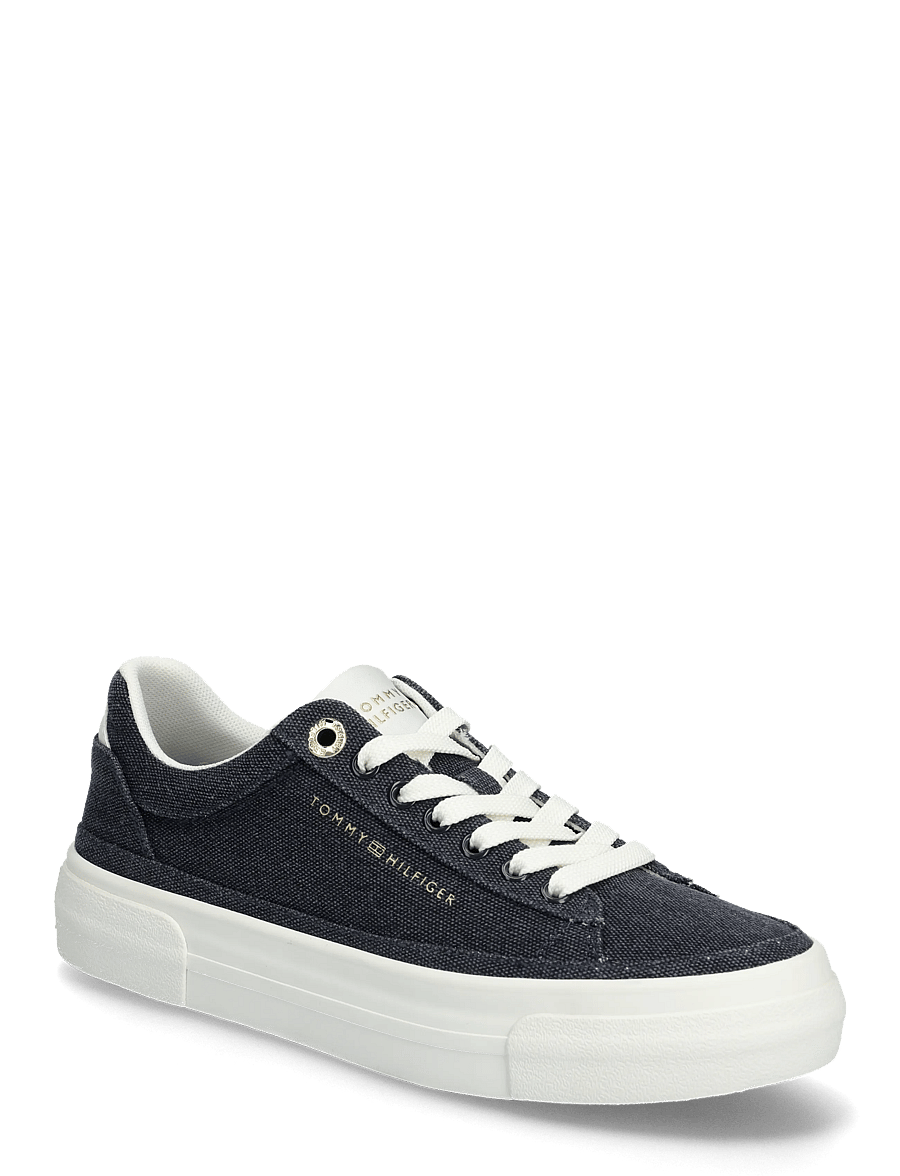Tommy Hilfiger - TH FOXING PLATFORM WASHED CANVAS - lave sneakers - space blue - 0