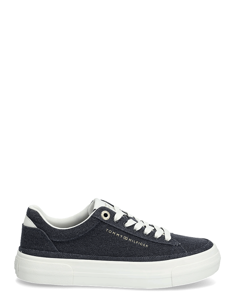 Tommy Hilfiger - TH FOXING PLATFORM WASHED CANVAS - låga sneakers - space blue - 1
