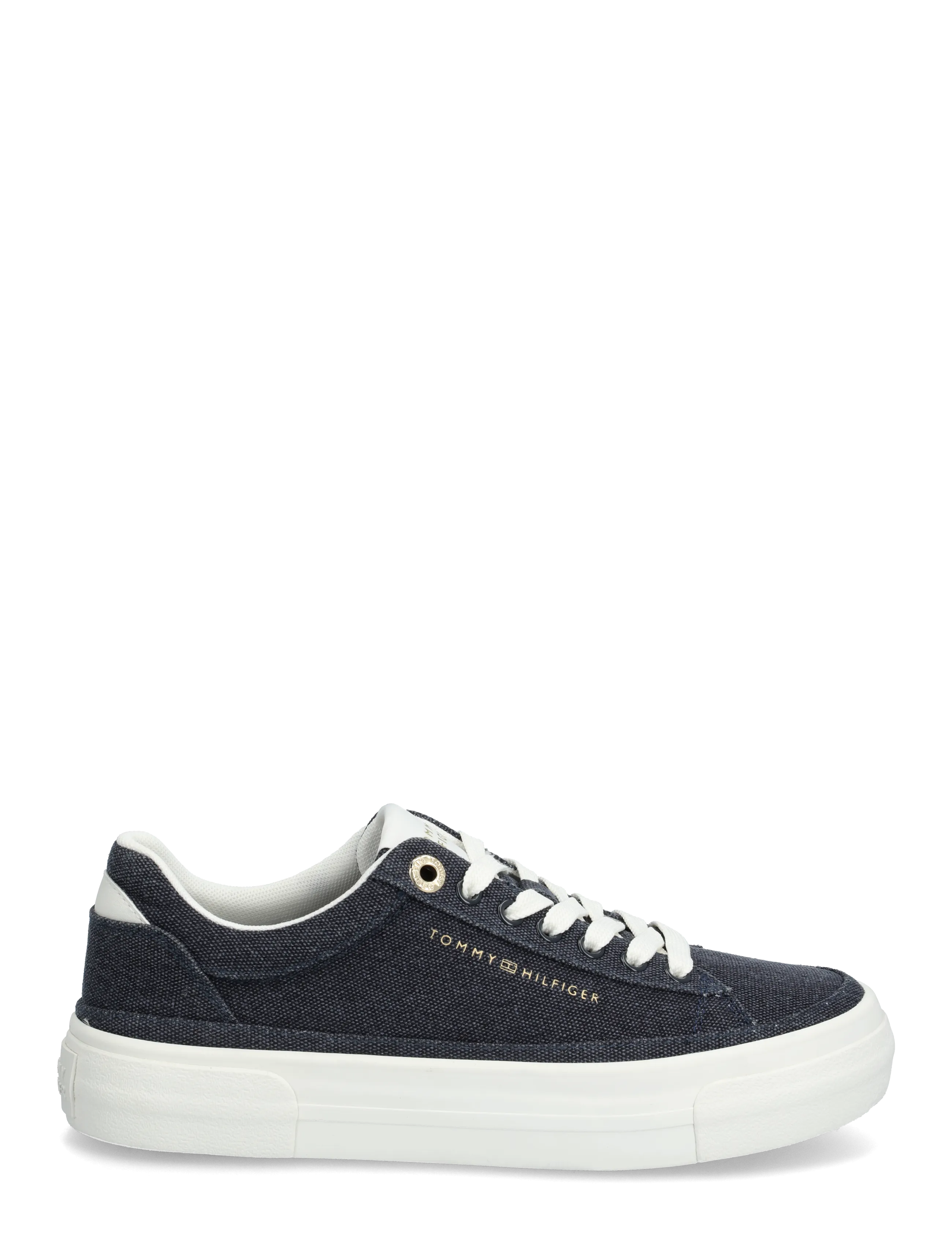 Tommy Hilfiger - TH FOXING PLATFORM WASHED CANVAS - lave sneakers - space blue - 1