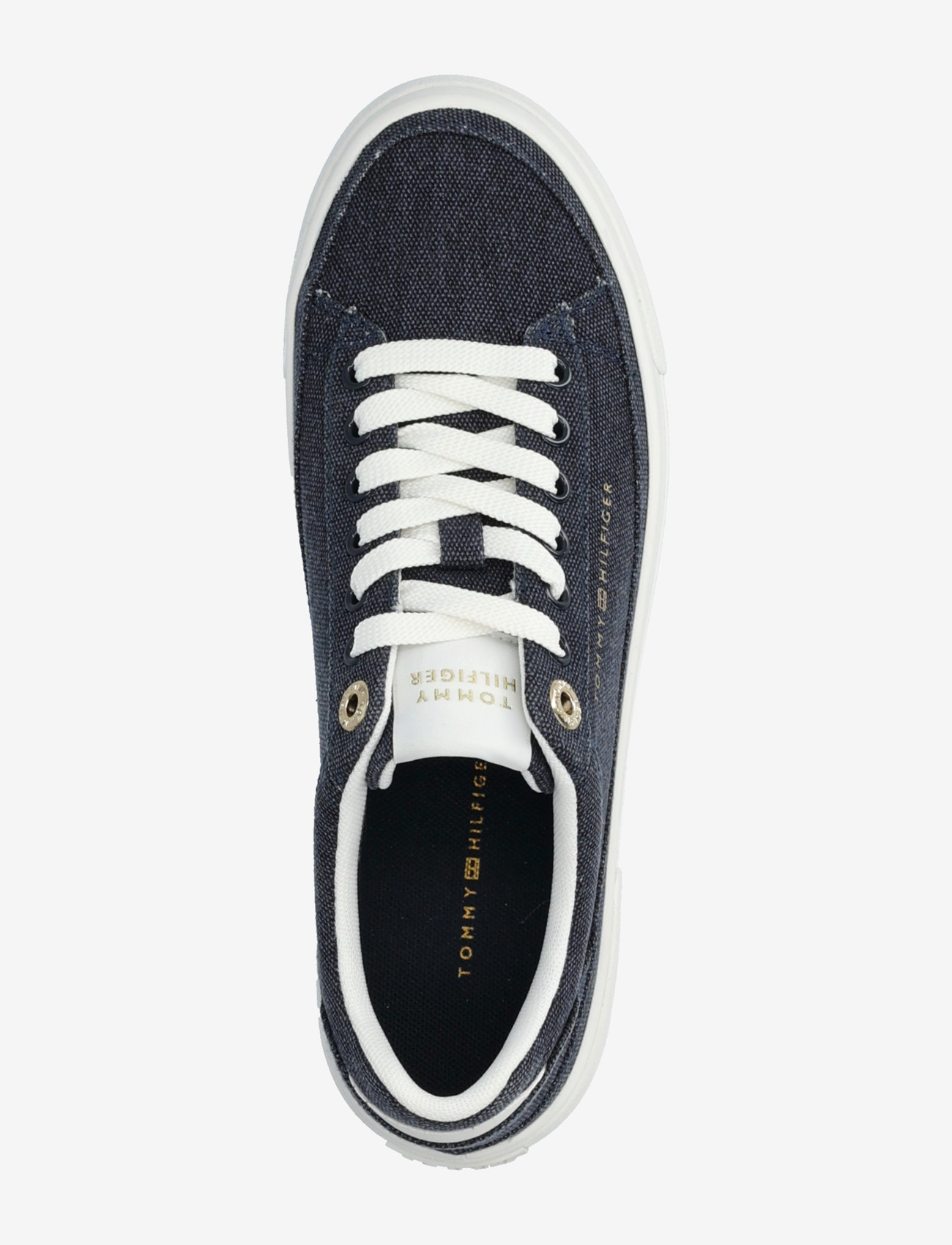 Tommy Hilfiger - TH FOXING PLATFORM WASHED CANVAS - låga sneakers - space blue - 3