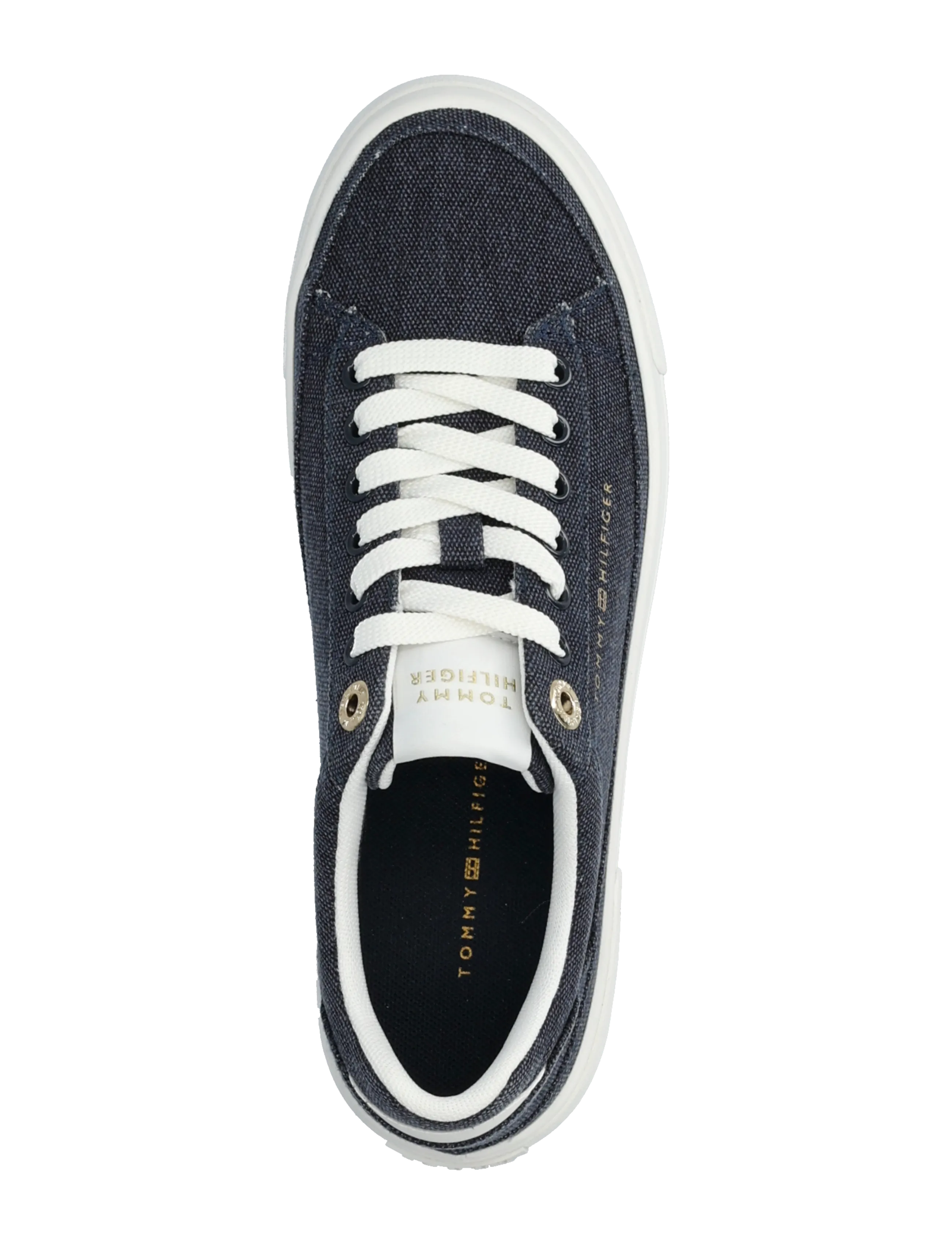 Tommy Hilfiger - TH FOXING PLATFORM WASHED CANVAS - lave sneakers - space blue - 3