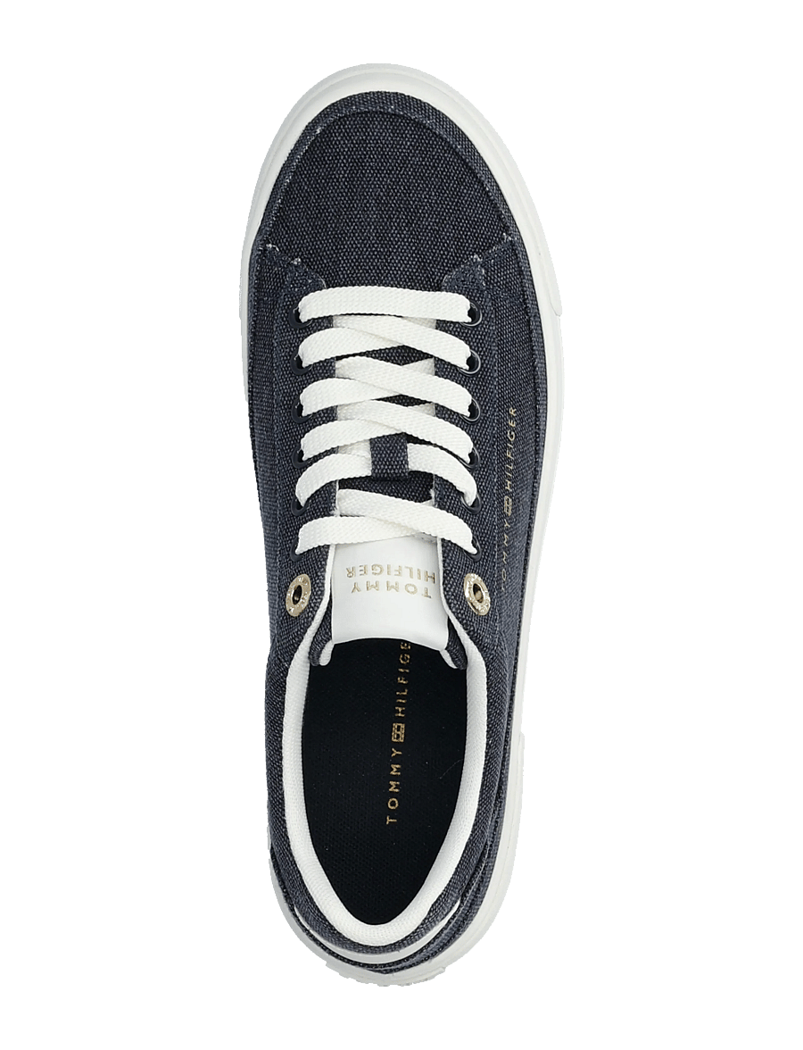 Tommy Hilfiger - TH FOXING PLATFORM WASHED CANVAS - lave sneakers - space blue - 3