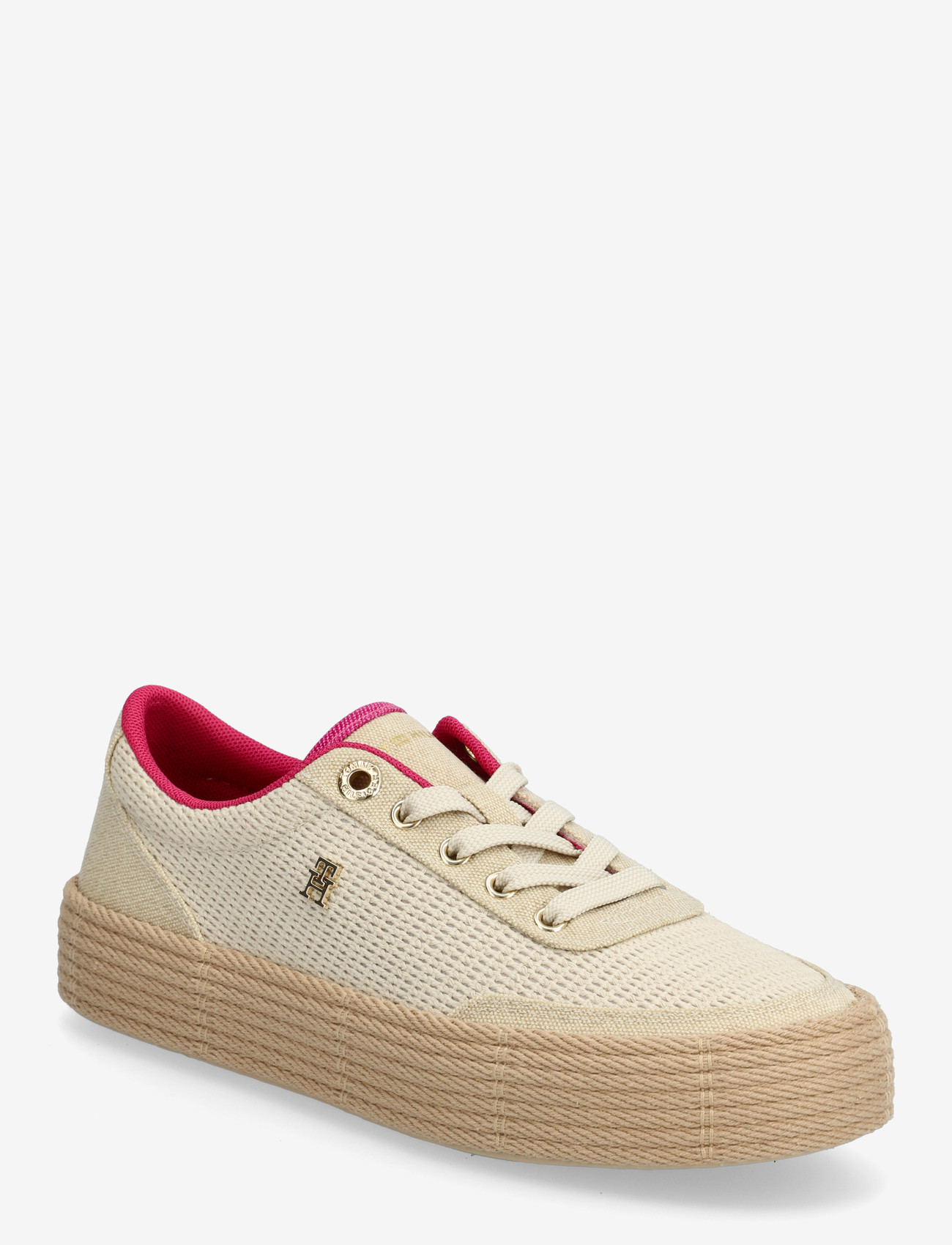 Tommy Hilfiger - TH FOXING PLATFORM ROPE - konfirmationstøj - classic beige fuchsia - 0