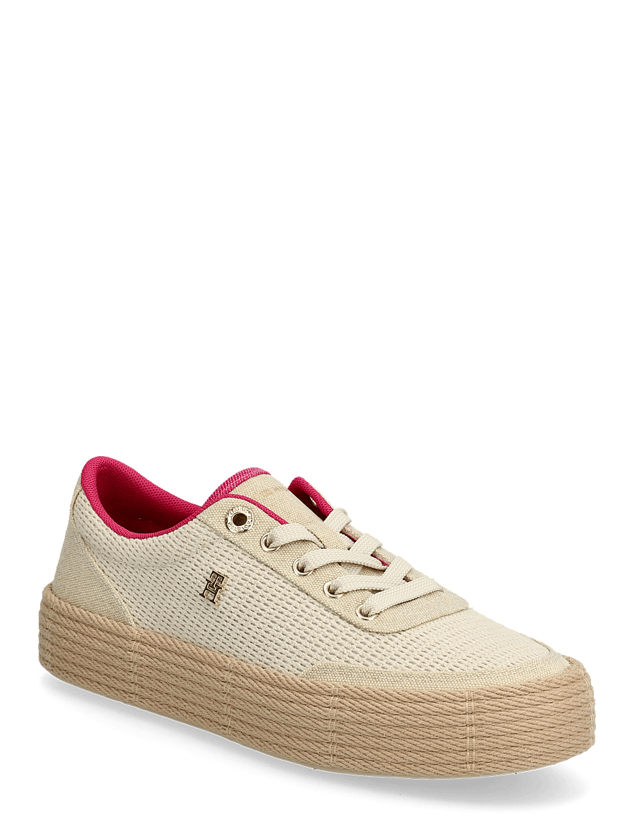 Tommy Hilfiger - TH FOXING PLATFORM ROPE - confirmation - classic beige fuchsia - 0