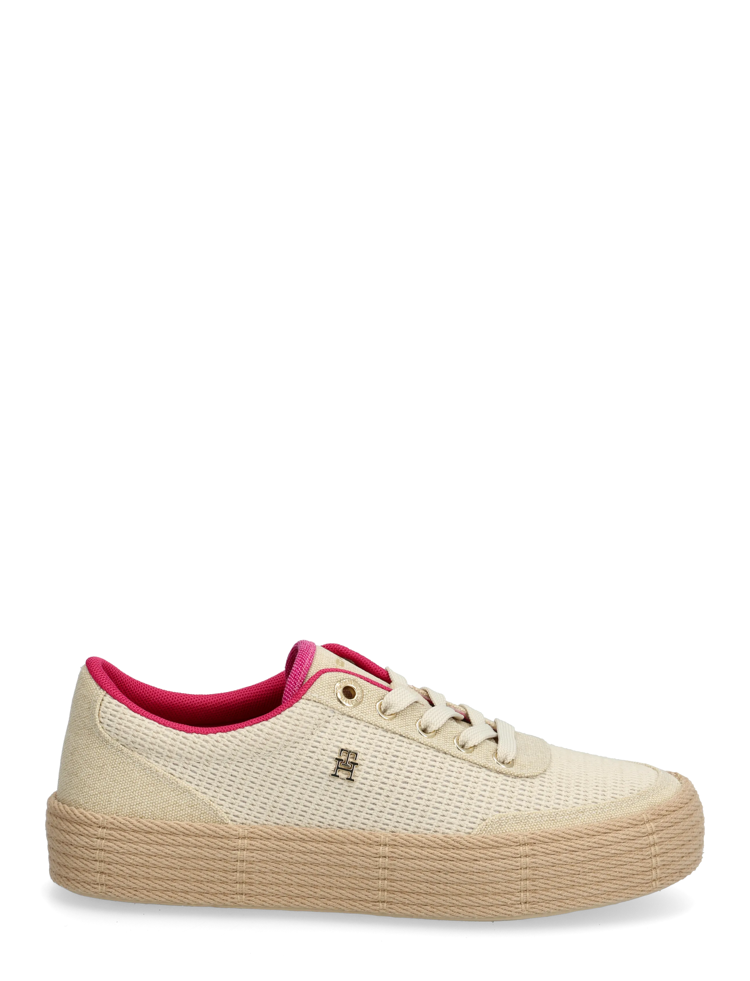 Tommy Hilfiger - TH FOXING PLATFORM ROPE - confirmation - classic beige fuchsia - 1