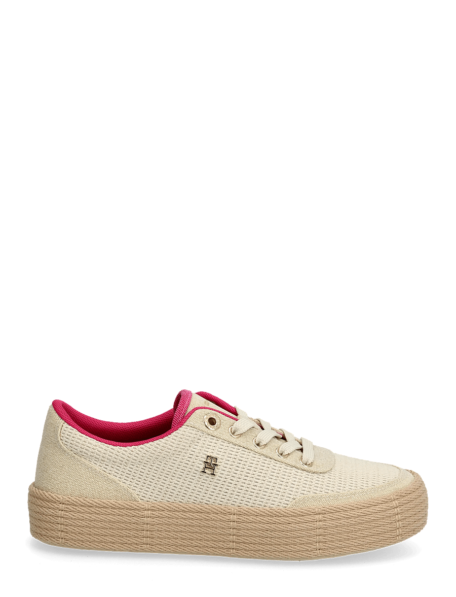 Tommy Hilfiger - TH FOXING PLATFORM ROPE - confirmation - classic beige fuchsia - 1