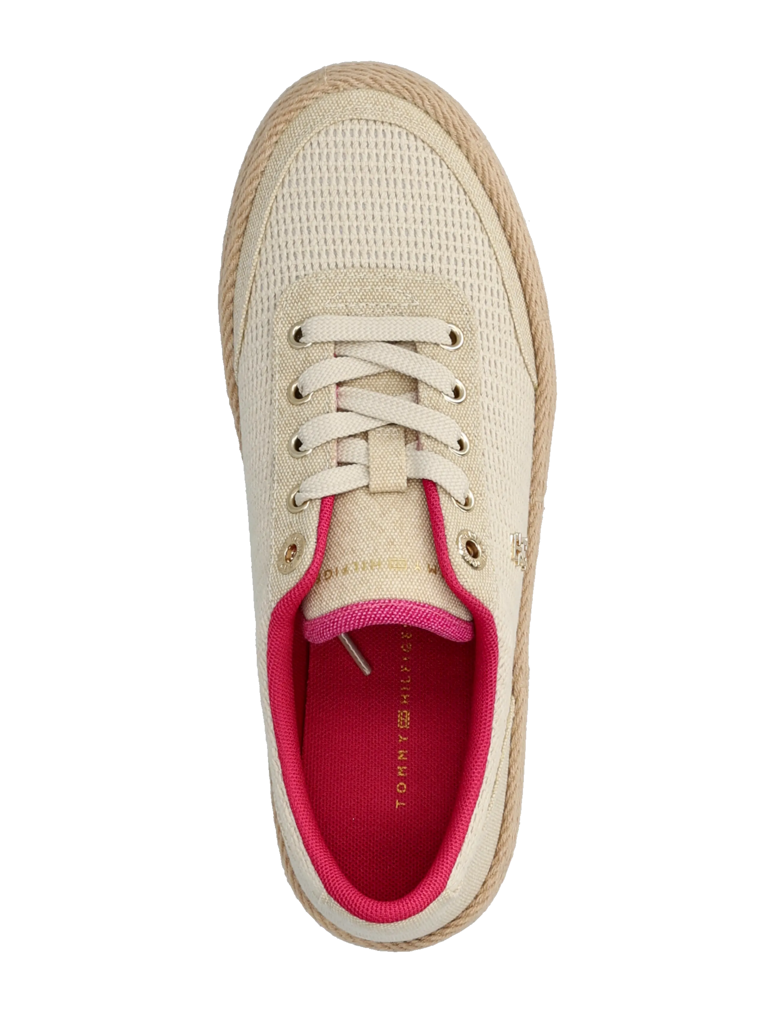 Tommy Hilfiger - TH FOXING PLATFORM ROPE - confirmation - classic beige fuchsia - 3