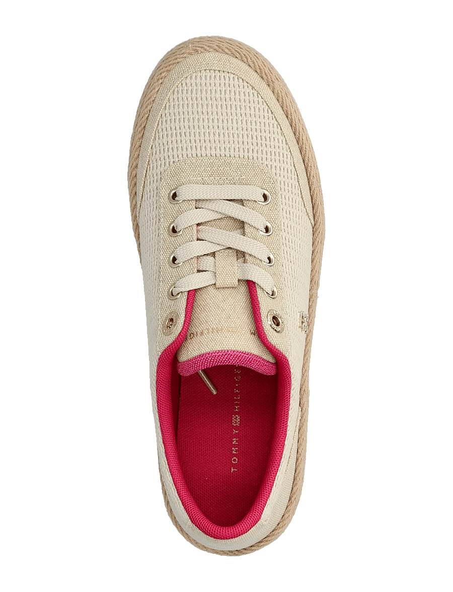 Tommy Hilfiger - TH FOXING PLATFORM ROPE - confirmation - classic beige fuchsia - 3