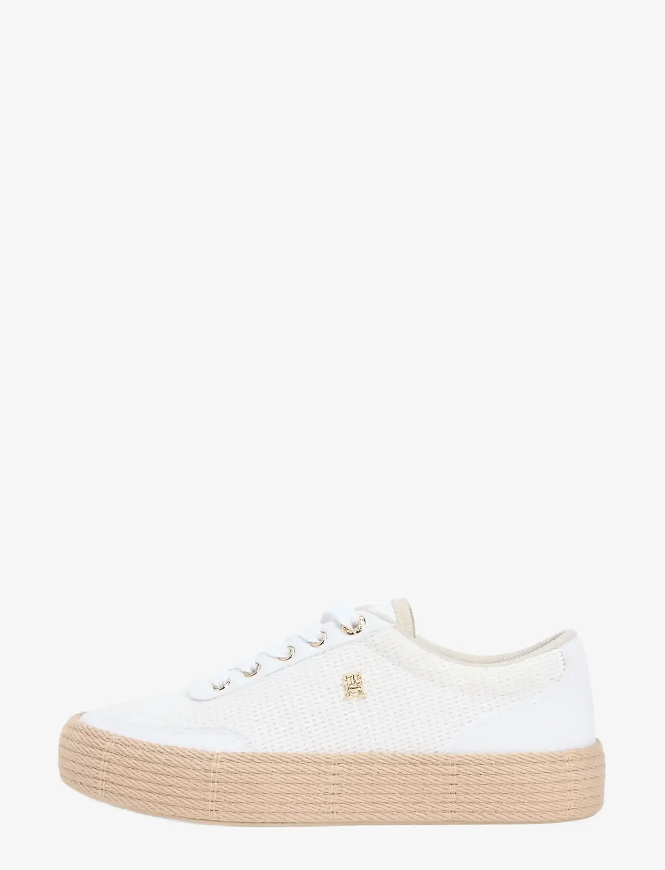 Tommy Hilfiger - TH FOXING PLATFORM ROPE - konfirmationstøj - white classic khaki - 1