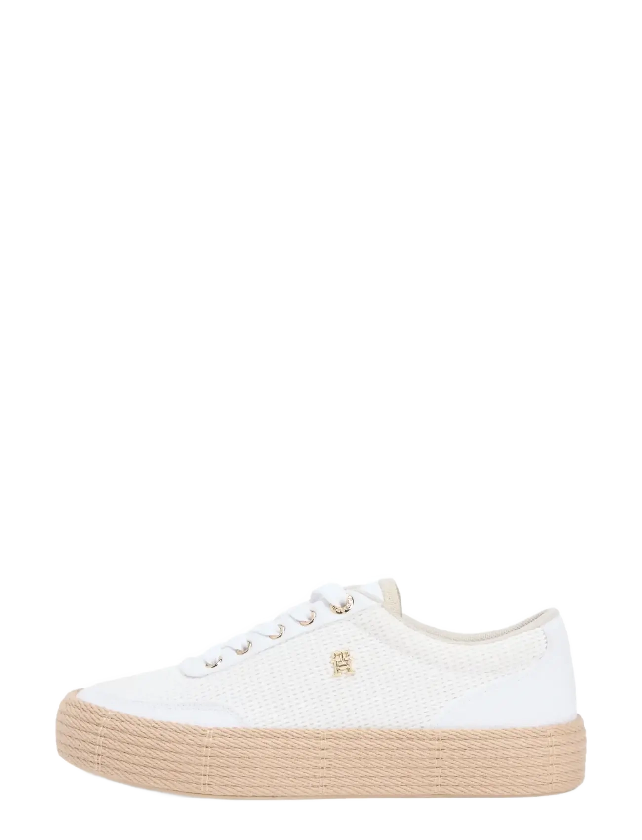 Tommy Hilfiger - TH FOXING PLATFORM ROPE - ferming - white classic khaki - 1