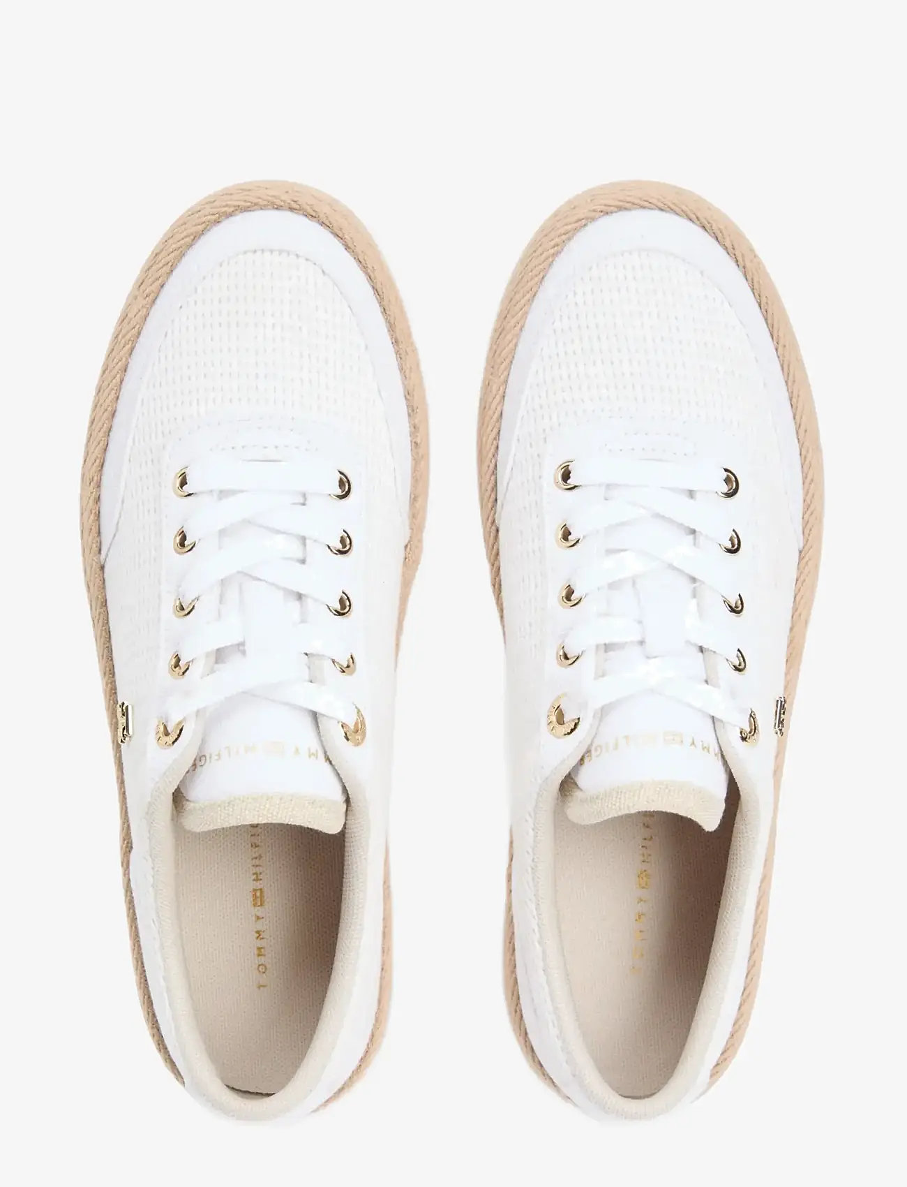 Tommy Hilfiger - TH FOXING PLATFORM ROPE - konfirmationstøj - white classic khaki - 3
