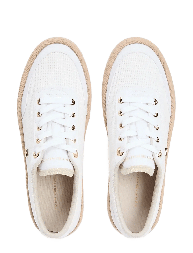 Tommy Hilfiger - TH FOXING PLATFORM ROPE - konfirmation - white classic khaki - 3