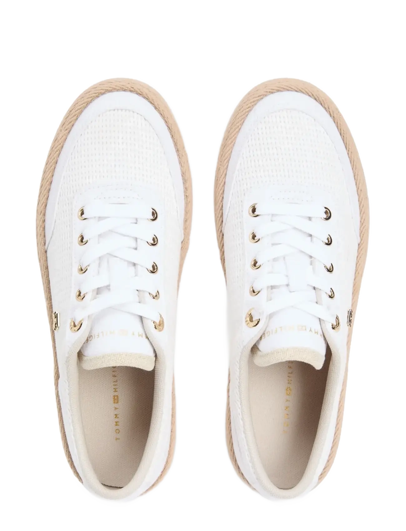 Tommy Hilfiger - TH FOXING PLATFORM ROPE - konfirmatsioon - white classic khaki - 3