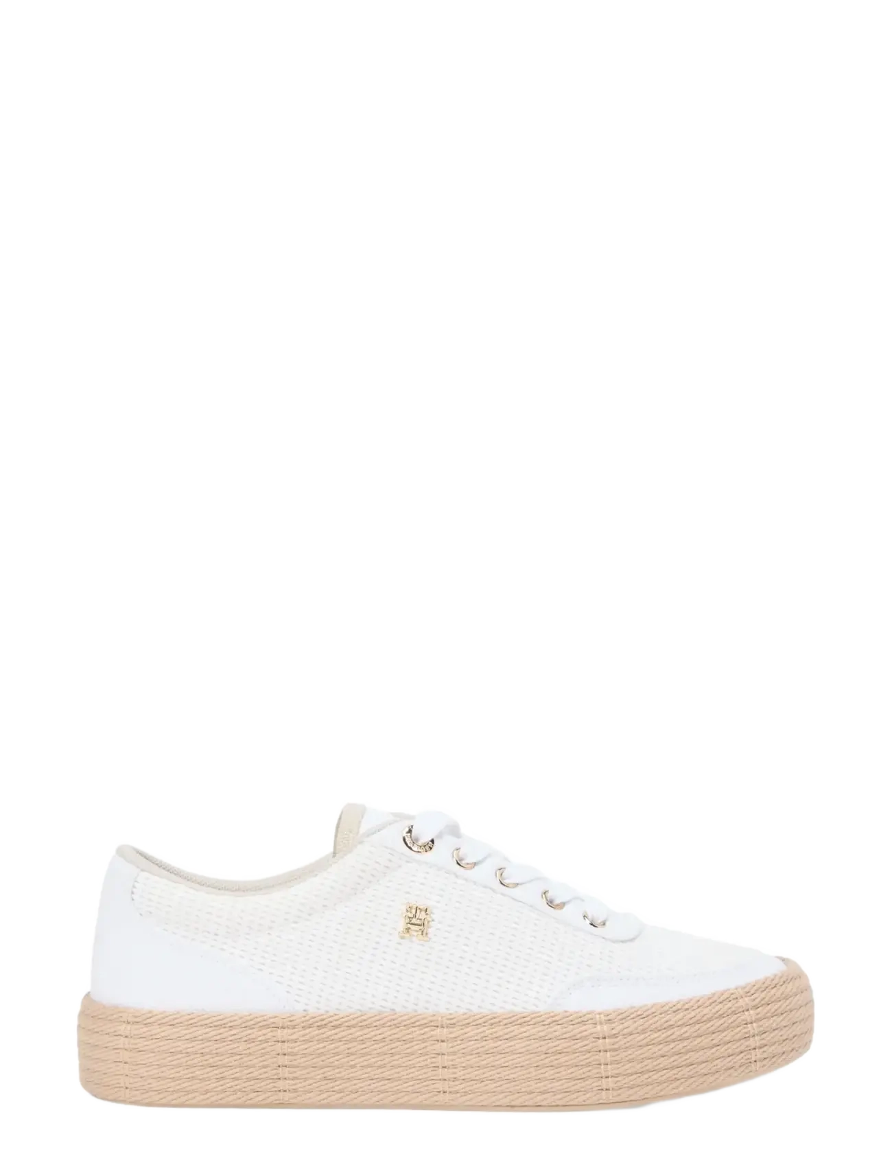 Tommy Hilfiger - TH FOXING PLATFORM ROPE - ferming - white classic khaki - 4
