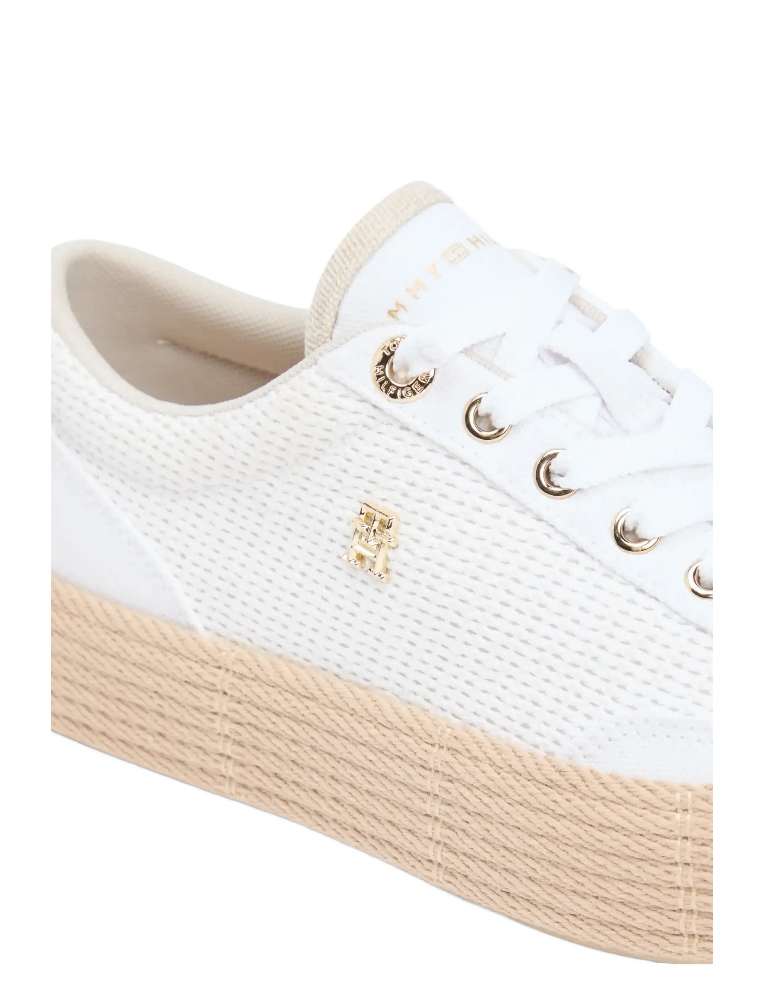 Tommy Hilfiger - TH FOXING PLATFORM ROPE - ferming - white classic khaki - 5
