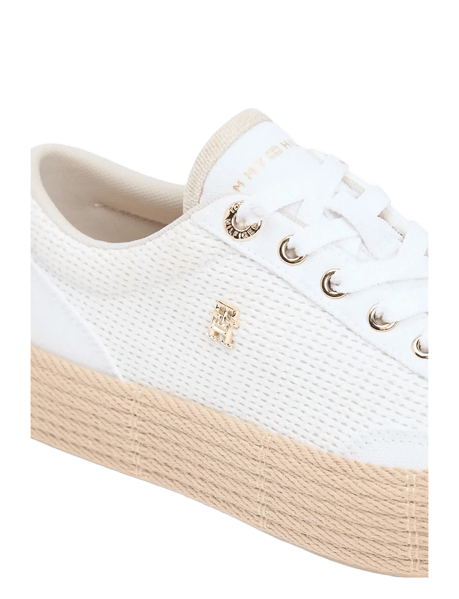 Tommy Hilfiger - TH FOXING PLATFORM ROPE - konfirmation - white classic khaki - 5