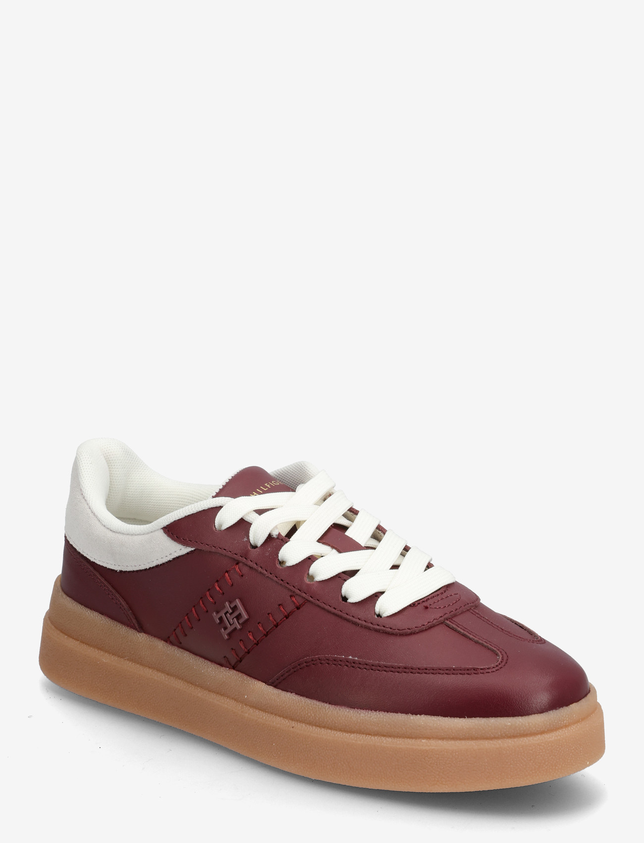 Tommy Hilfiger - TH MODERN COURT LTR SNEAKER - låga sneakers - velvet maroon - 0