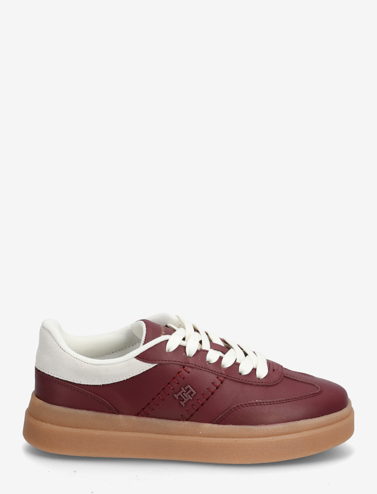 Tommy Hilfiger - TH MODERN COURT LTR SNEAKER - låga sneakers - velvet maroon - 1
