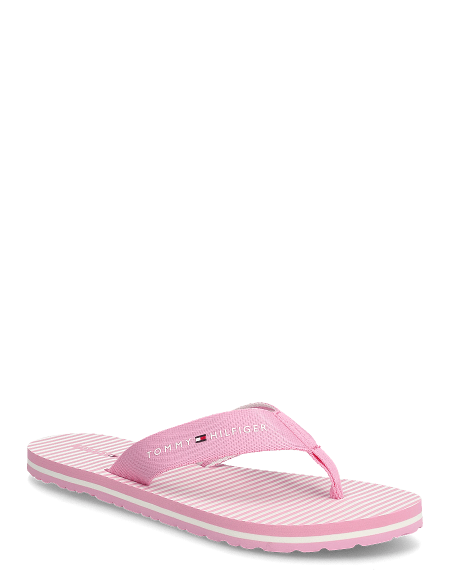 Tommy Hilfiger - TH ITHACA STRIPE SUMMER SANDAL - plätud - rose petal - 0