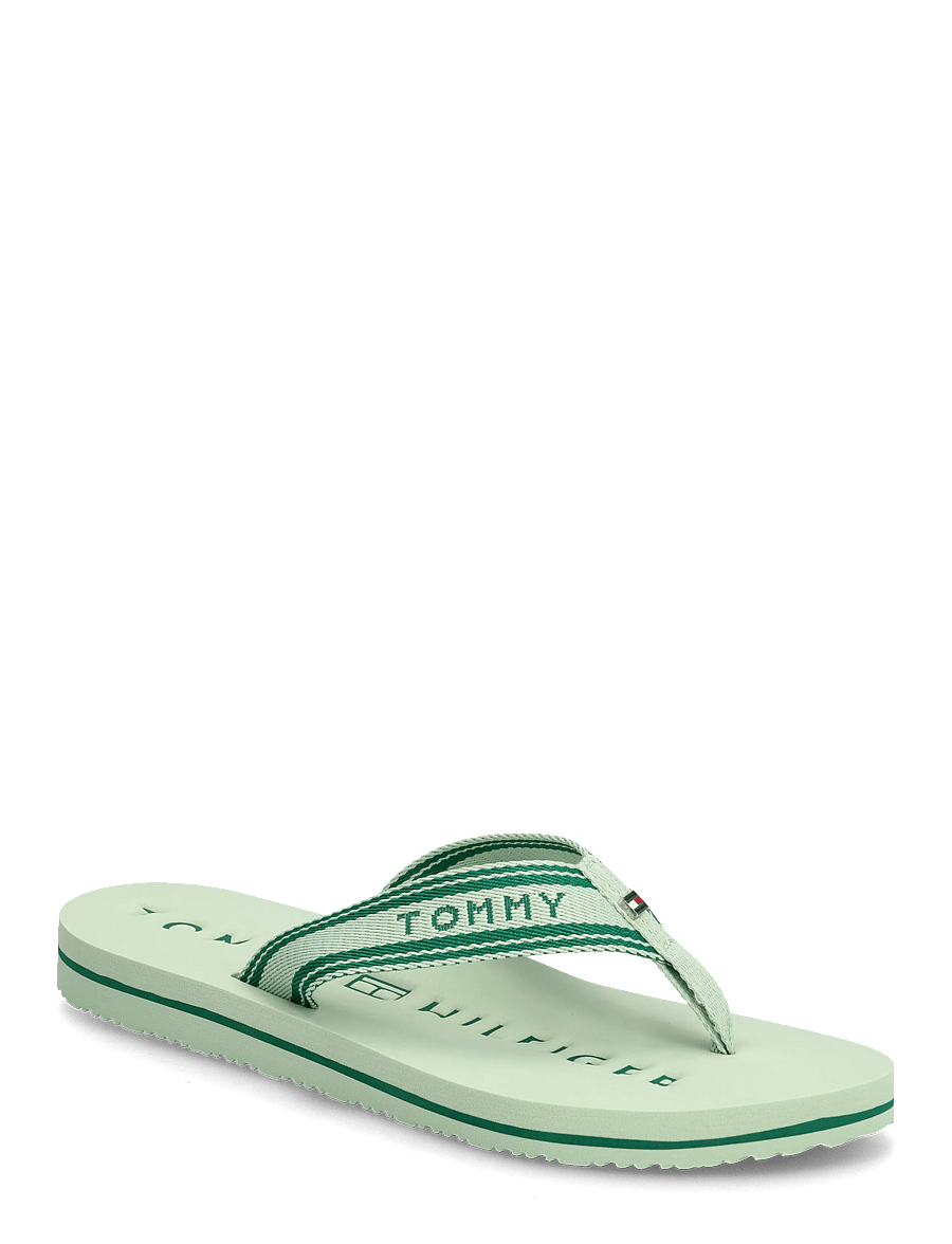 Tommy Hilfiger - TH WEBBING SUMMER SANDAL - klipklapper - gentle jade - 0