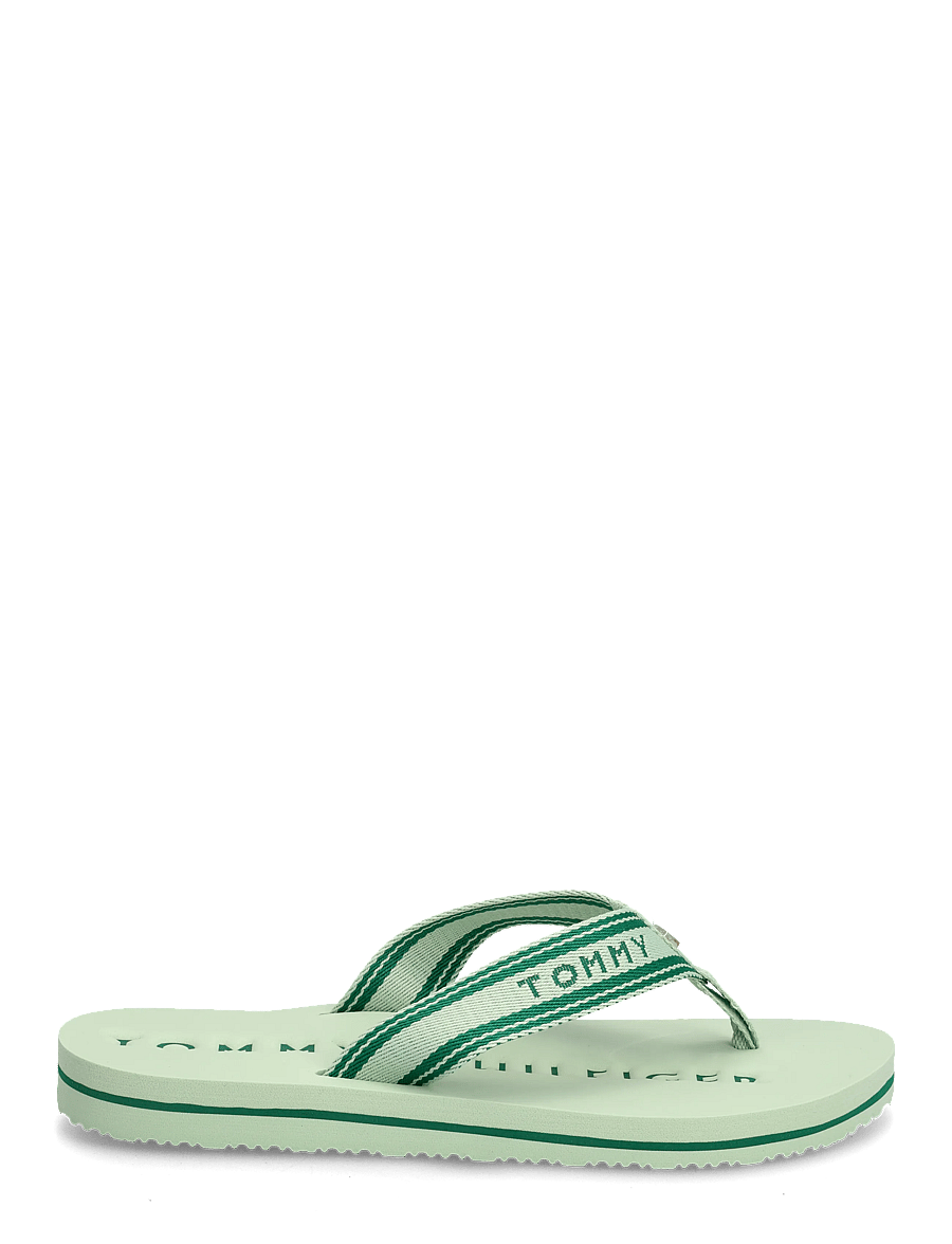 Tommy Hilfiger - TH WEBBING SUMMER SANDAL - klipklapper - gentle jade - 1