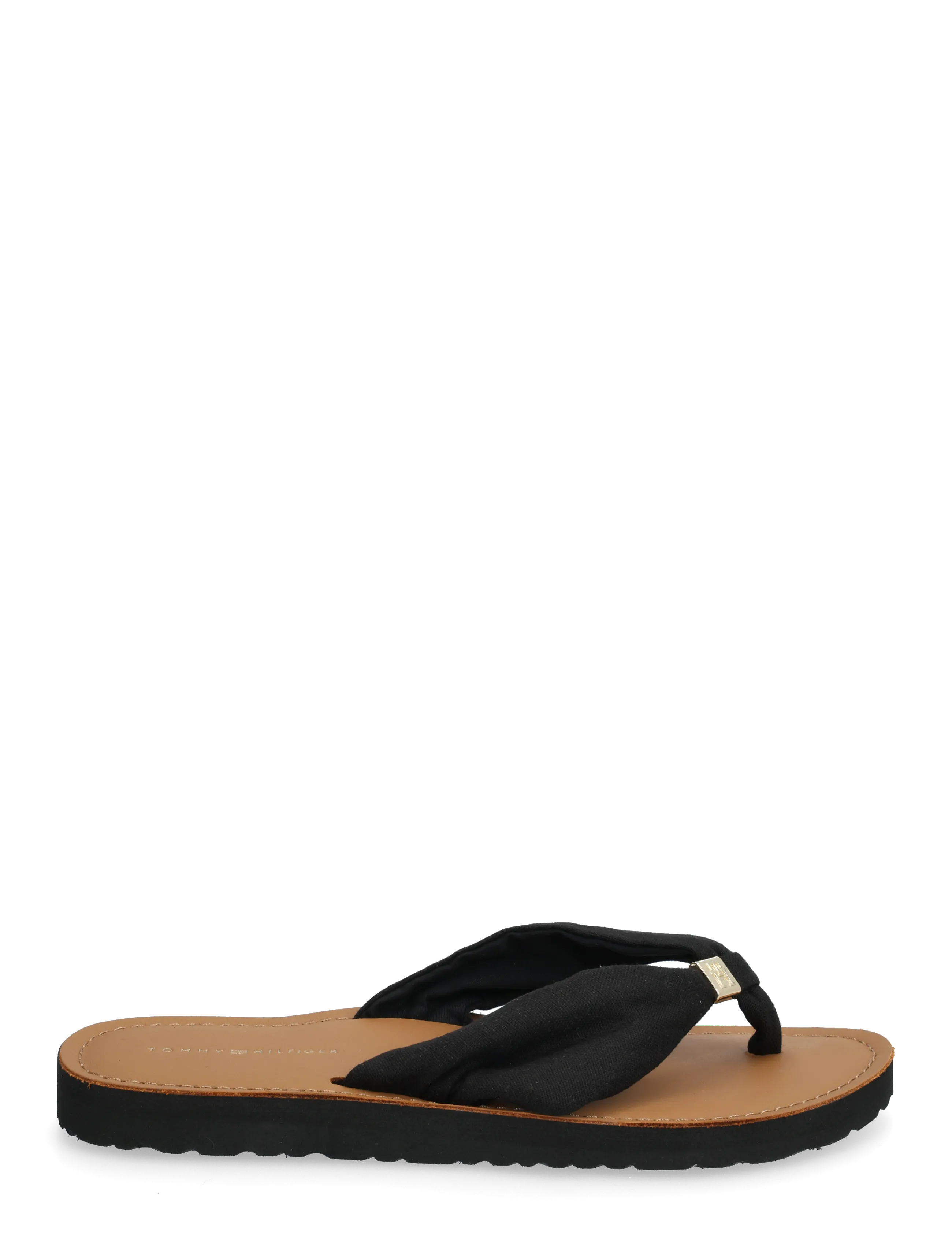 Tommy Hilfiger - TH LTR FOOTBED SUMMER SANDAL - sandales plates - black - 1