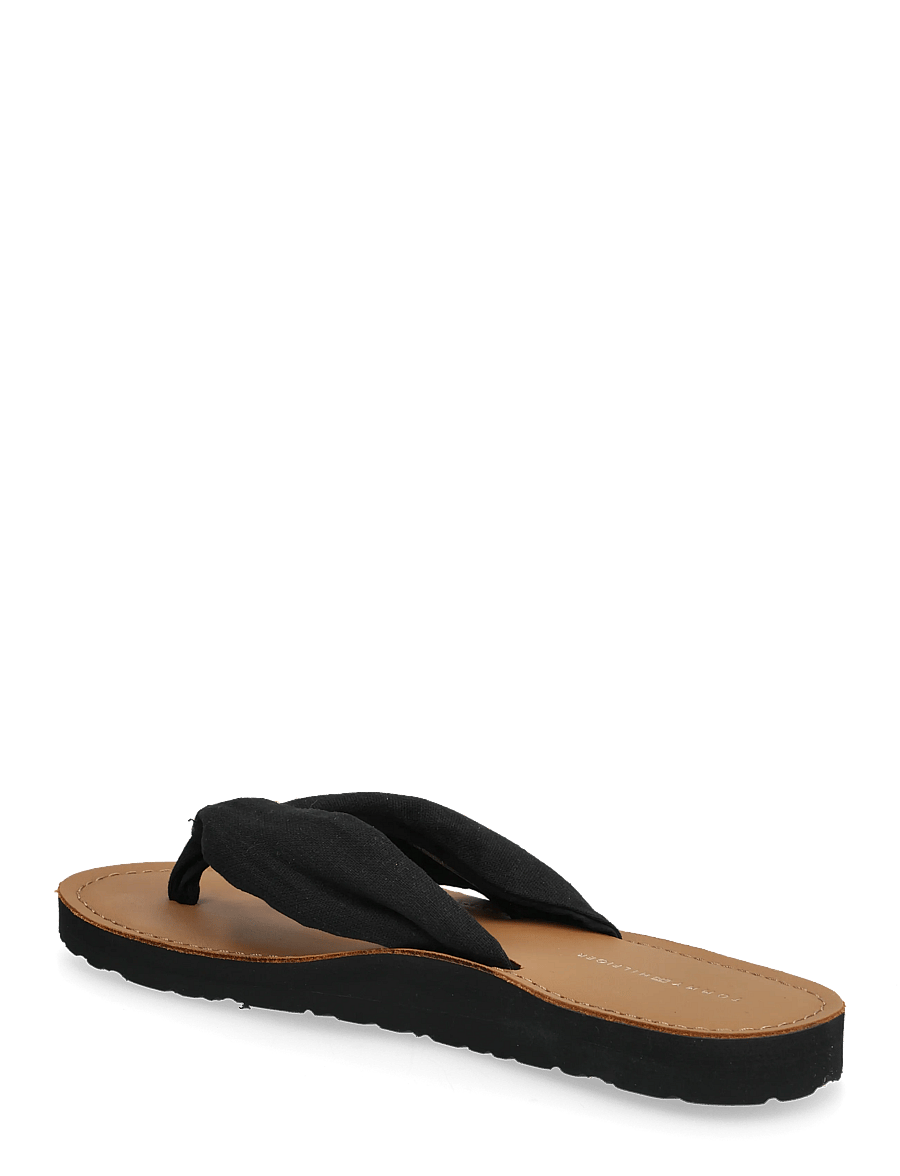 Tommy Hilfiger - TH LTR FOOTBED SUMMER SANDAL - madalad sandaalid - black - 2