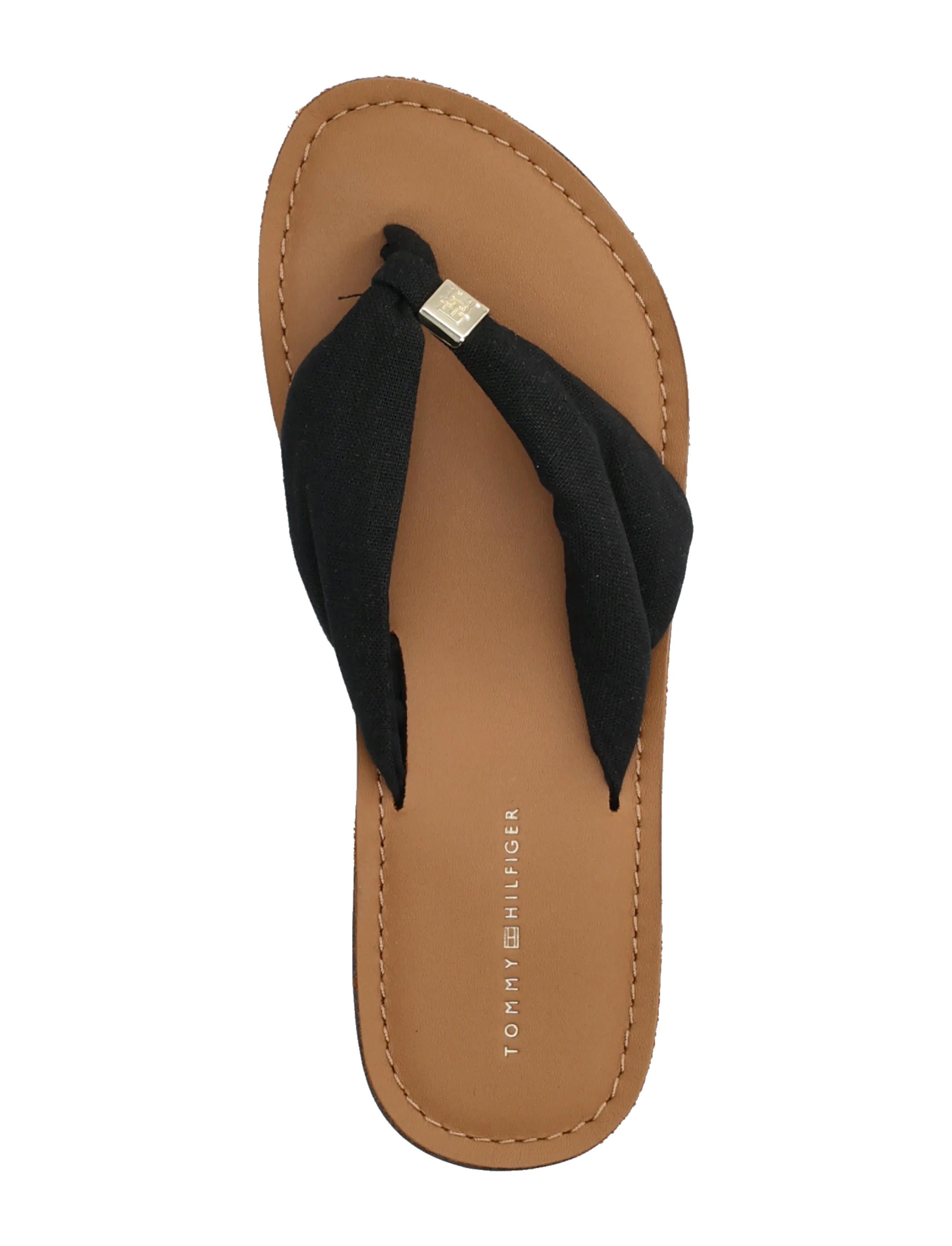 Tommy Hilfiger - TH LTR FOOTBED SUMMER SANDAL - sandales plates - black - 3
