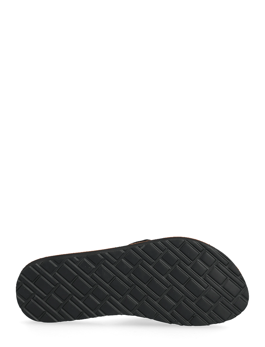 Tommy Hilfiger - TH LTR FOOTBED SUMMER SANDAL - madalad sandaalid - black - 4