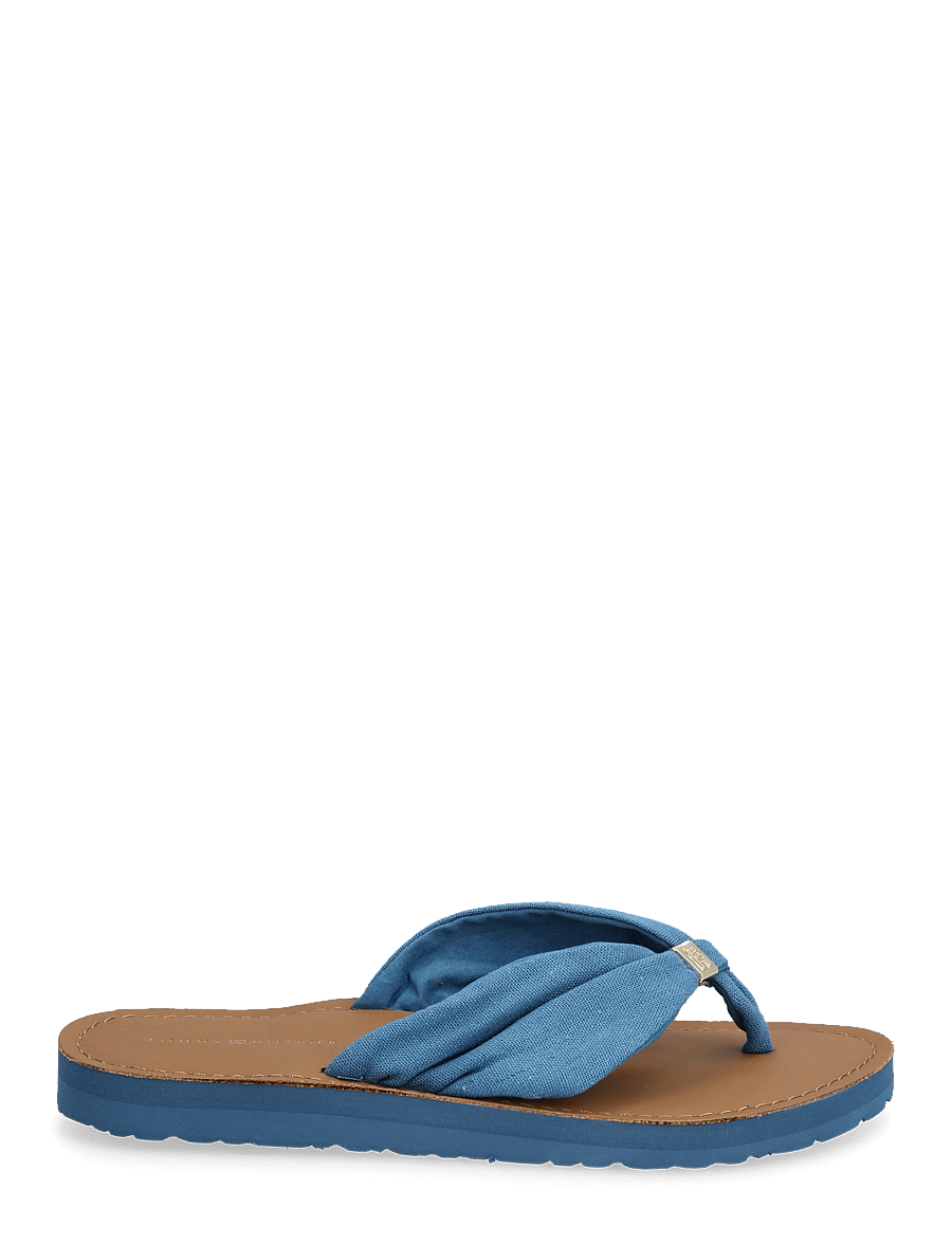 Tommy Hilfiger - TH LTR FOOTBED SUMMER SANDAL - flache sandalen - cobalt steel - 1