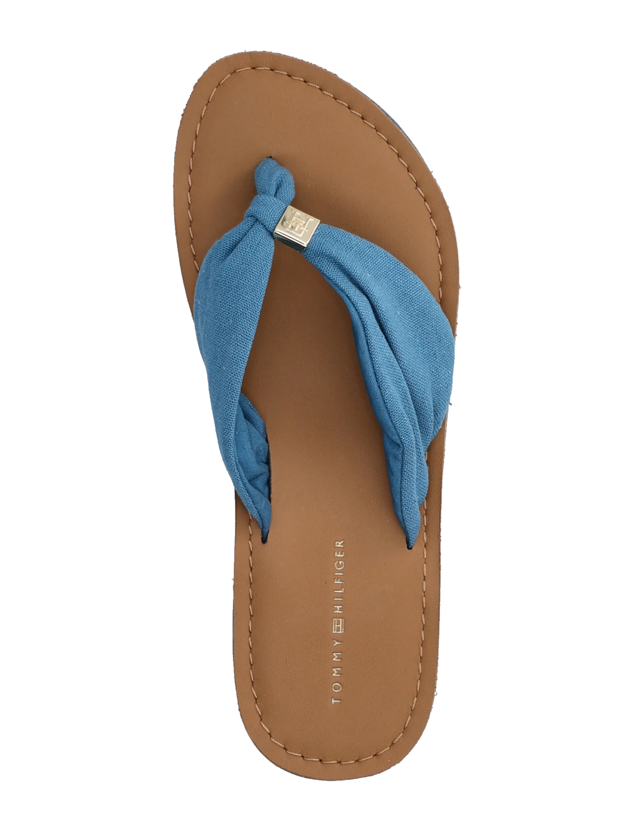 Tommy Hilfiger - TH LTR FOOTBED SUMMER SANDAL - flade sandaler - cobalt steel - 3