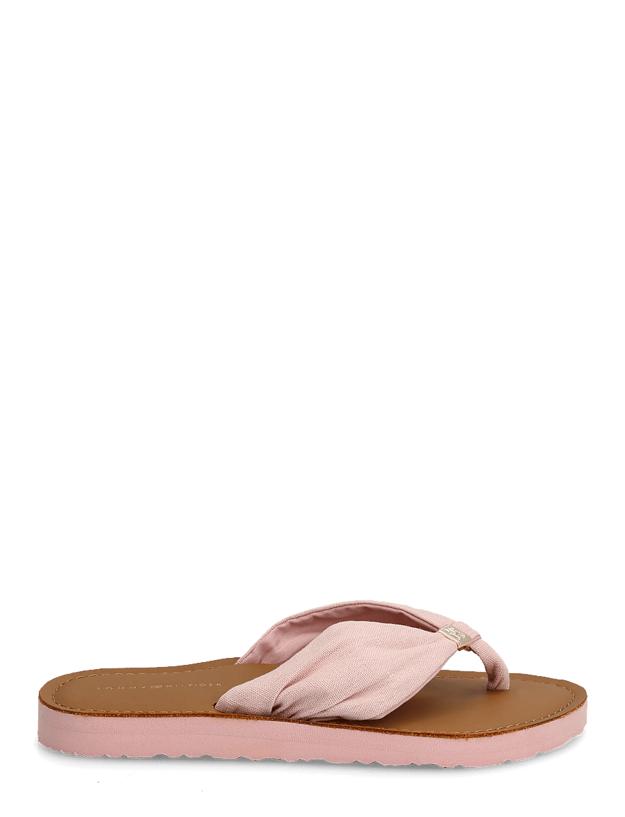 Tommy Hilfiger - TH LTR FOOTBED SUMMER SANDAL - platta sandaler - foggy pink - 1