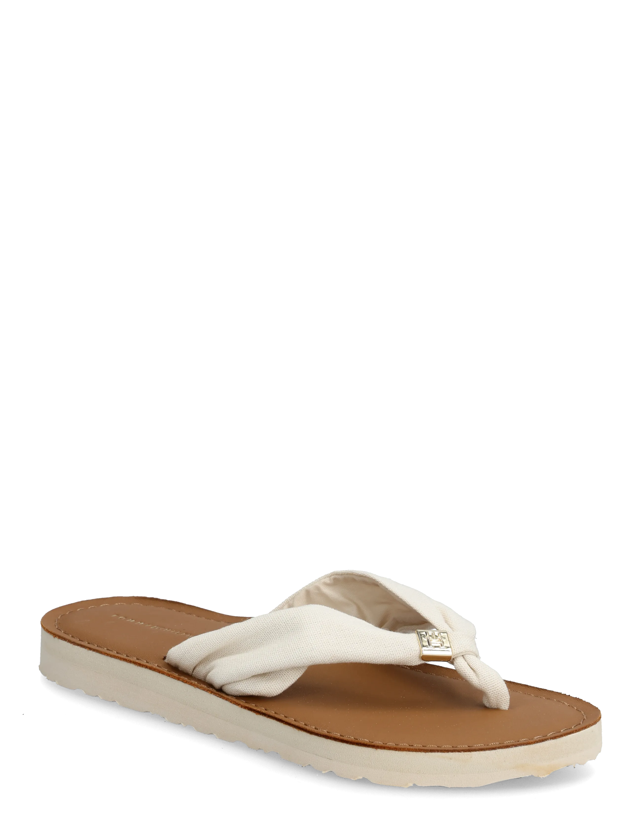 TOMMY HILFIGER Th Ltr Footbed Summer Sandale Cream - 37 - Damen