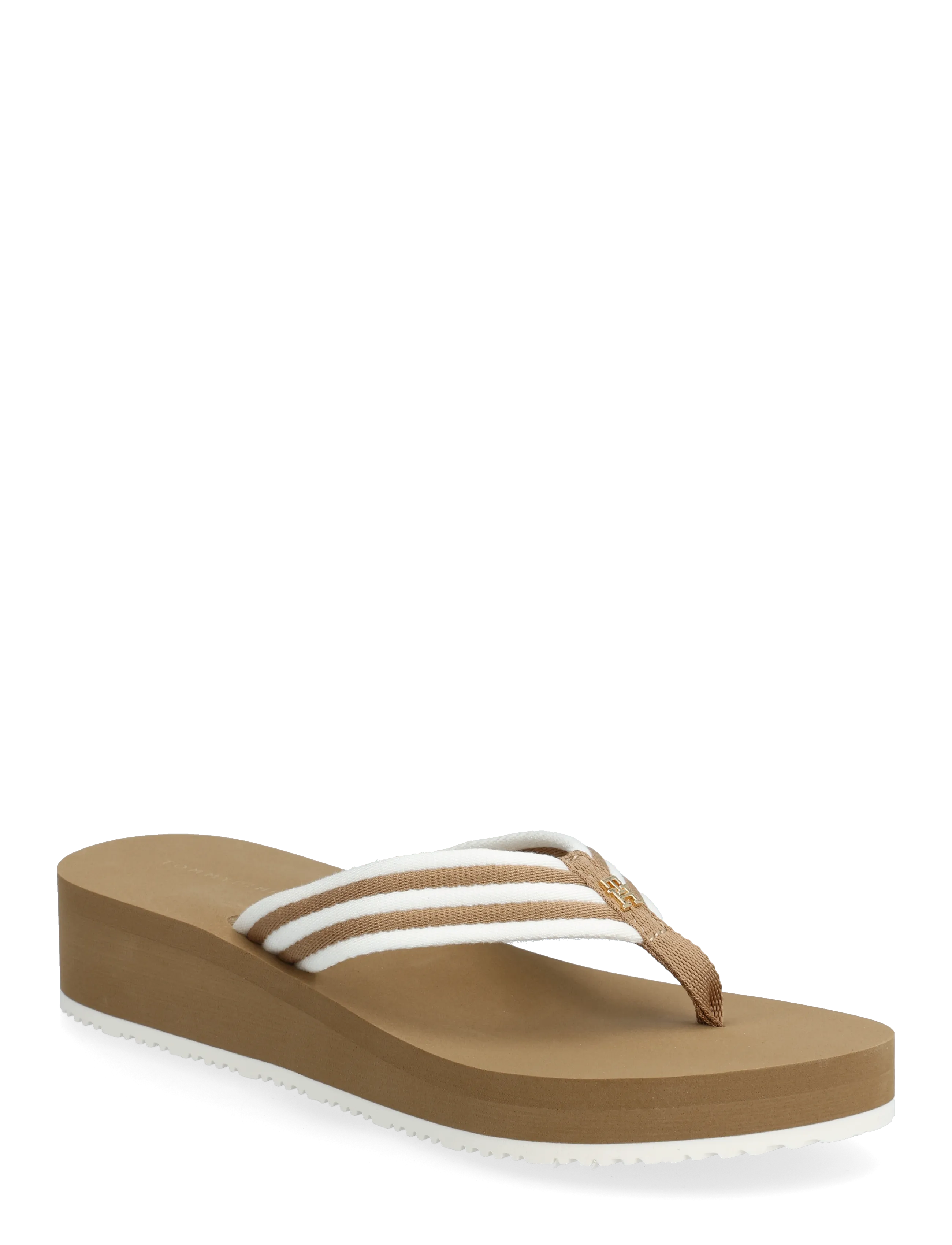 Tommy Hilfiger TH STRIPE SUMMER SANDAL - Sandalen - SAFARI CANVAS / beige