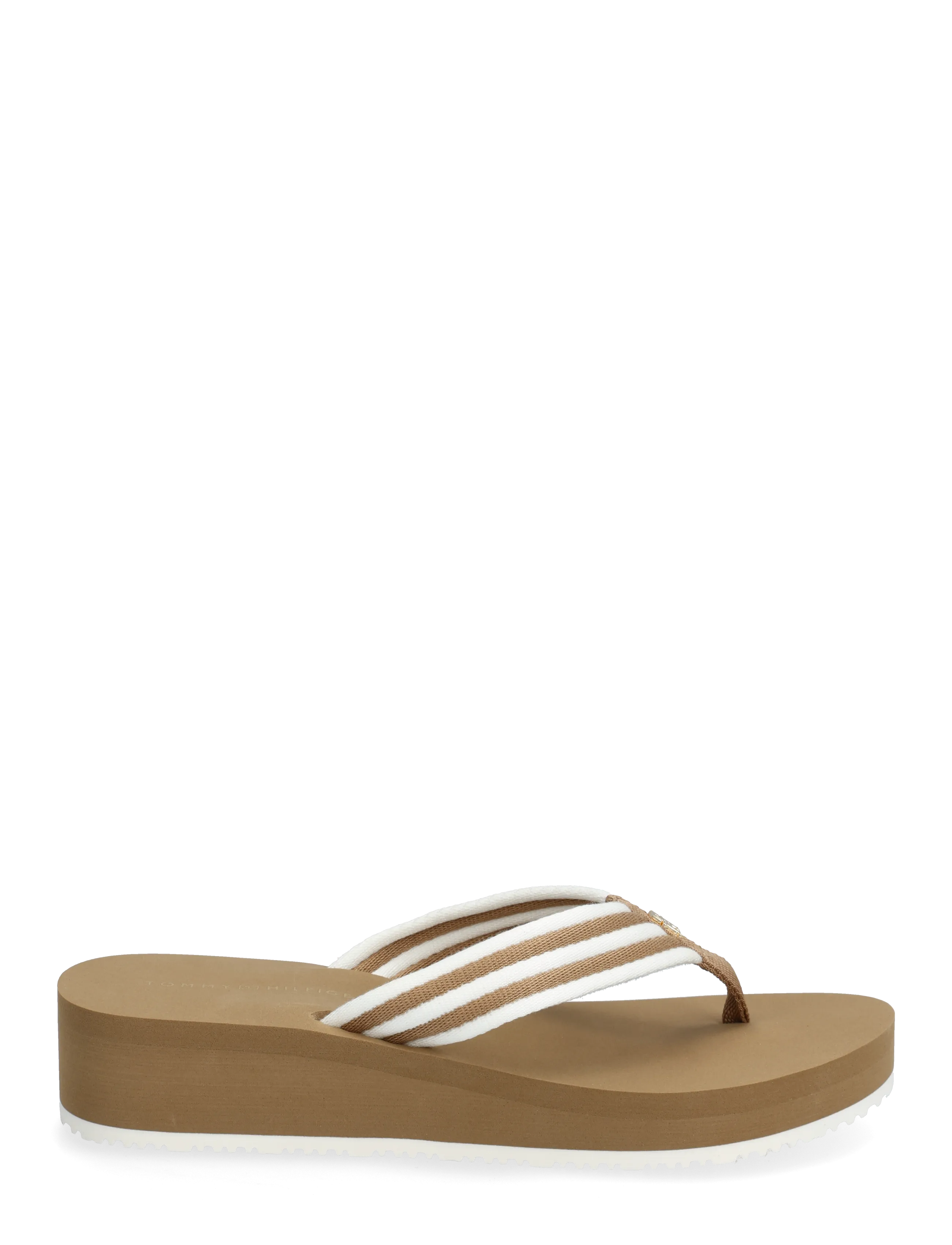 Tommy Hilfiger - TH STRIPE SUMMER SANDAL - plätud - safari canvas - 1