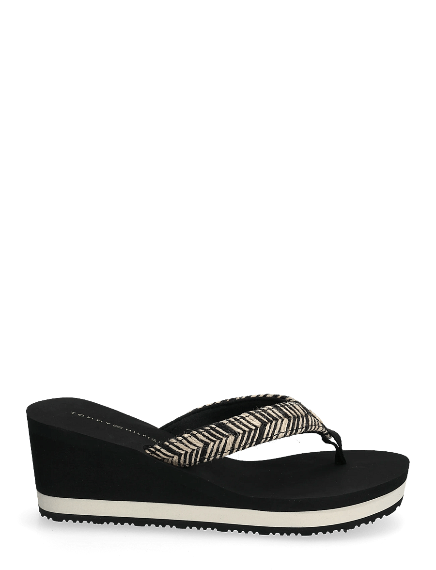 Tommy Hilfiger - TH ROPE SUMMER SANDAL - plateau-sandalen - black - 1