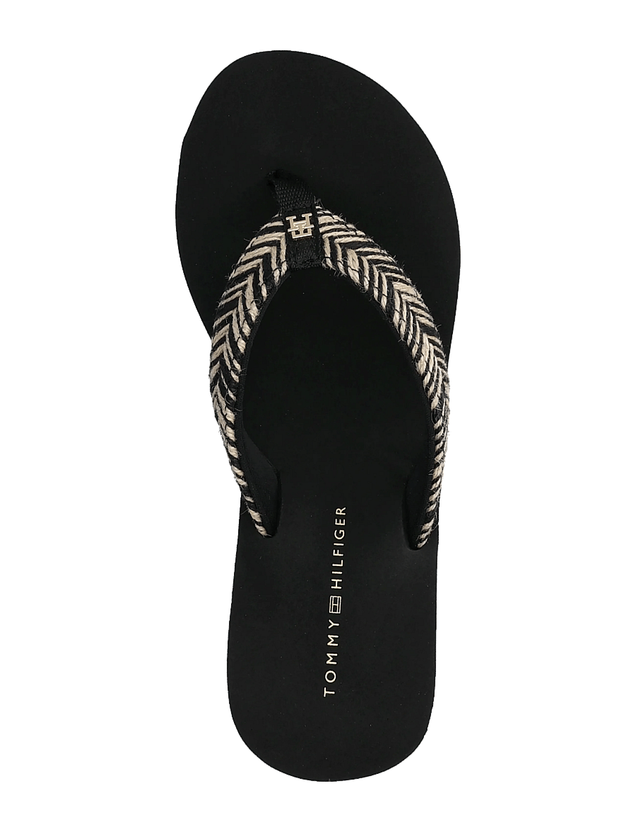 Tommy Hilfiger - TH ROPE SUMMER SANDAL - plateau-sandalen - black - 3