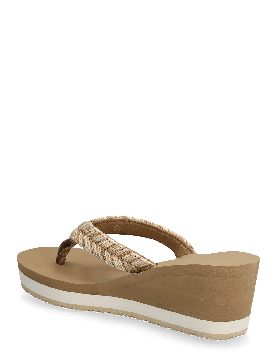 Tommy Hilfiger - TH ROPE SUMMER SANDAL - sandały na platformie - safari canvas - 1