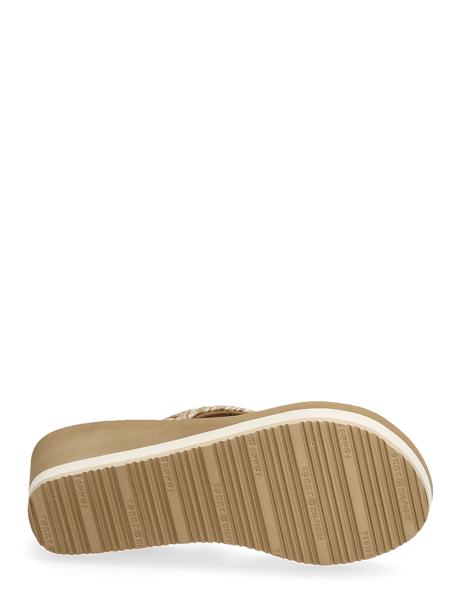 Tommy Hilfiger - TH ROPE SUMMER SANDAL - sandały na platformie - safari canvas - 4