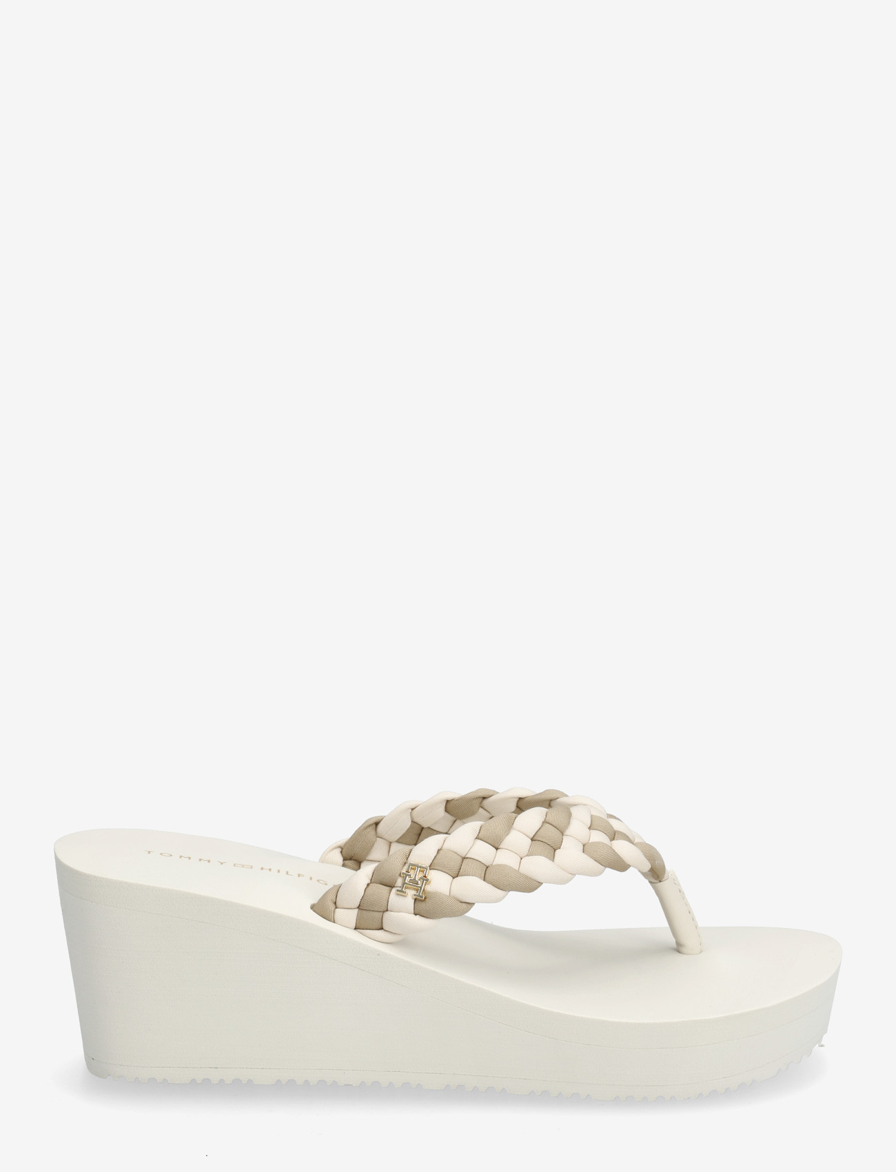 Tommy Hilfiger - TH WEDGE BRAIDED SUMMER SANDAL - platåsandaler - soft cream classic beige - 1