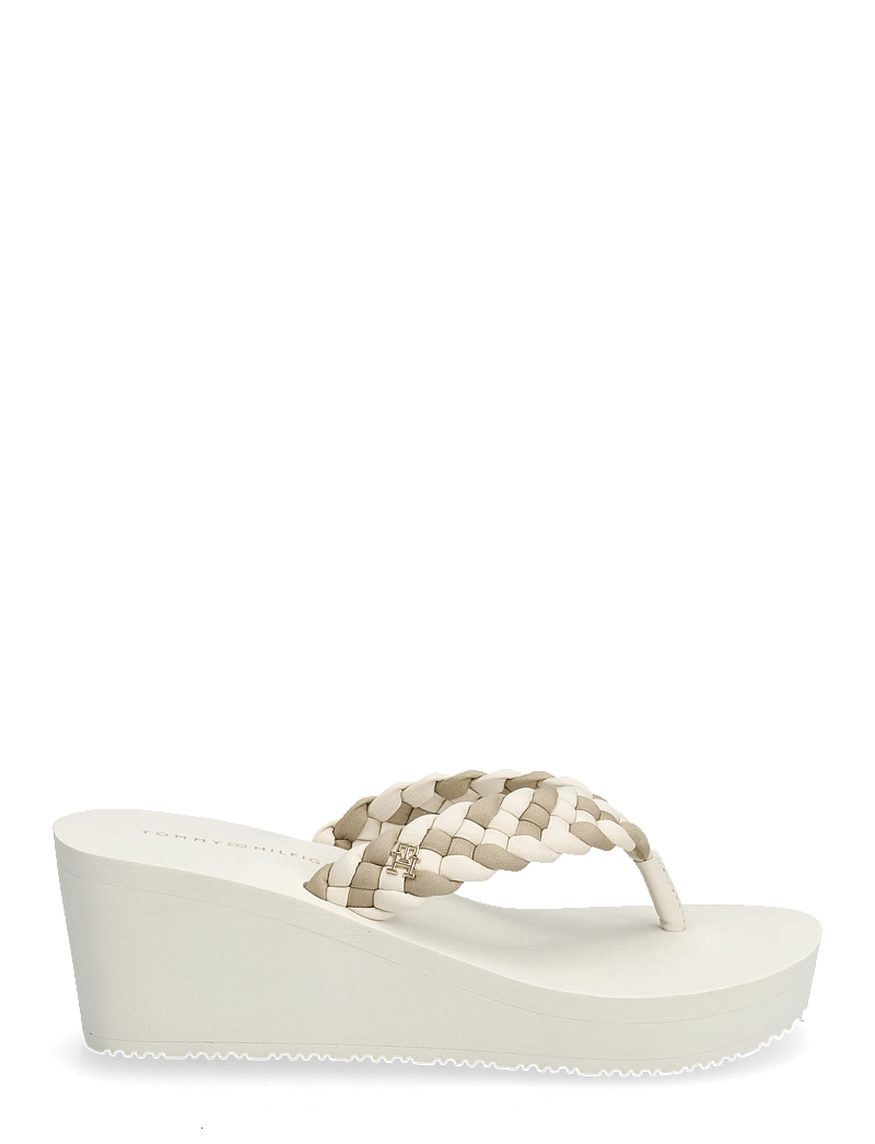 Tommy Hilfiger - TH WEDGE BRAIDED SUMMER SANDAL - platåsandaler - soft cream classic beige - 1