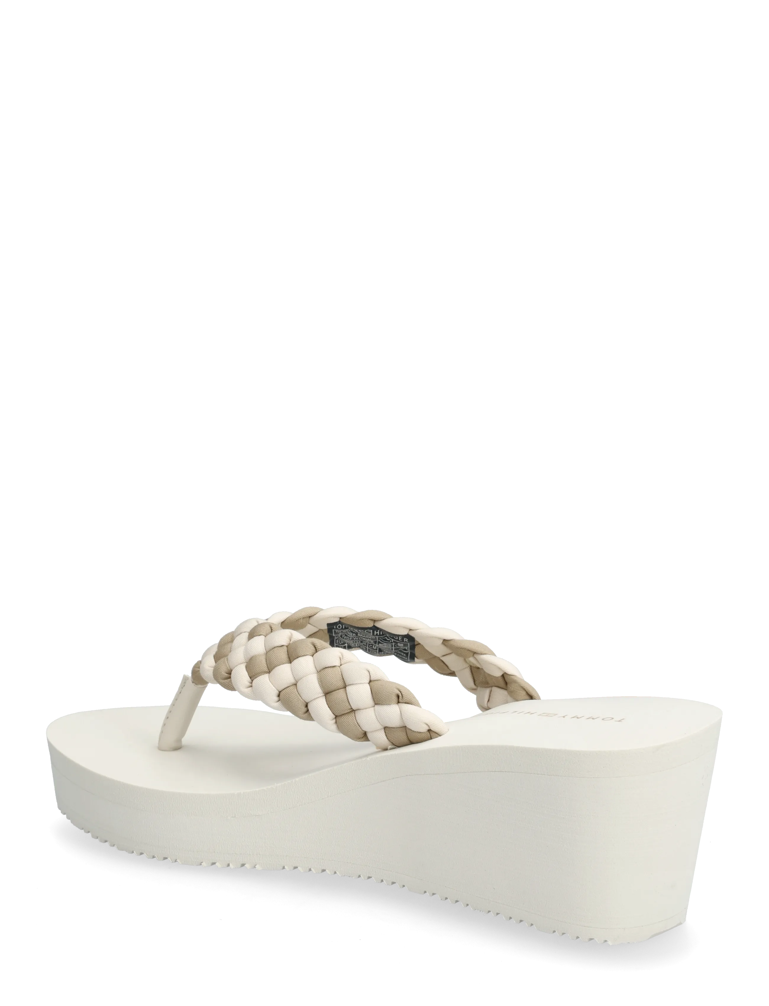 Tommy Hilfiger - TH WEDGE BRAIDED SUMMER SANDAL - sandales uz platformas - soft cream classic beige - 2
